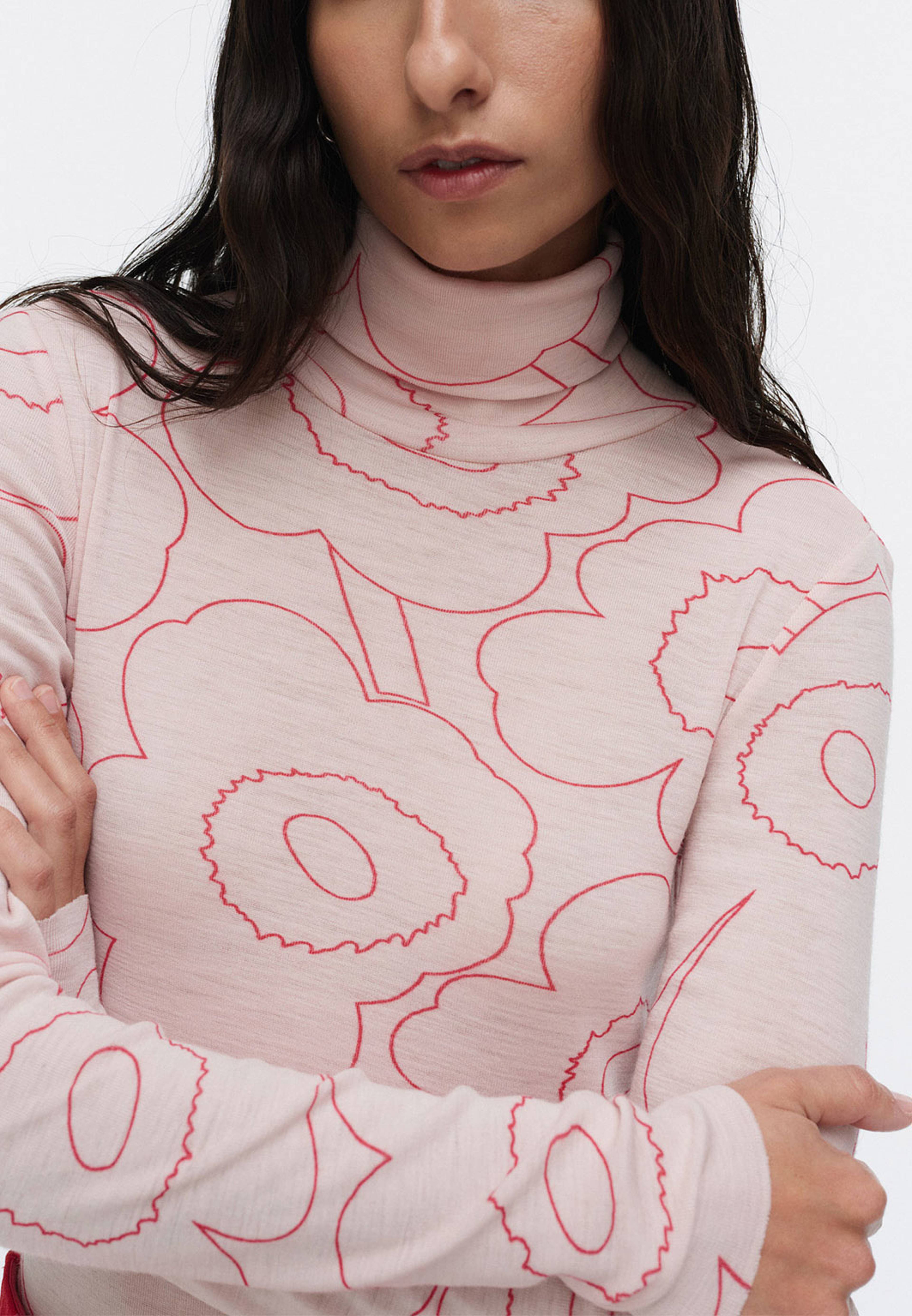 VILINA PIIRTO UNIKKO T-shirt, från Marimekko, i färgen Light Pink, Red.