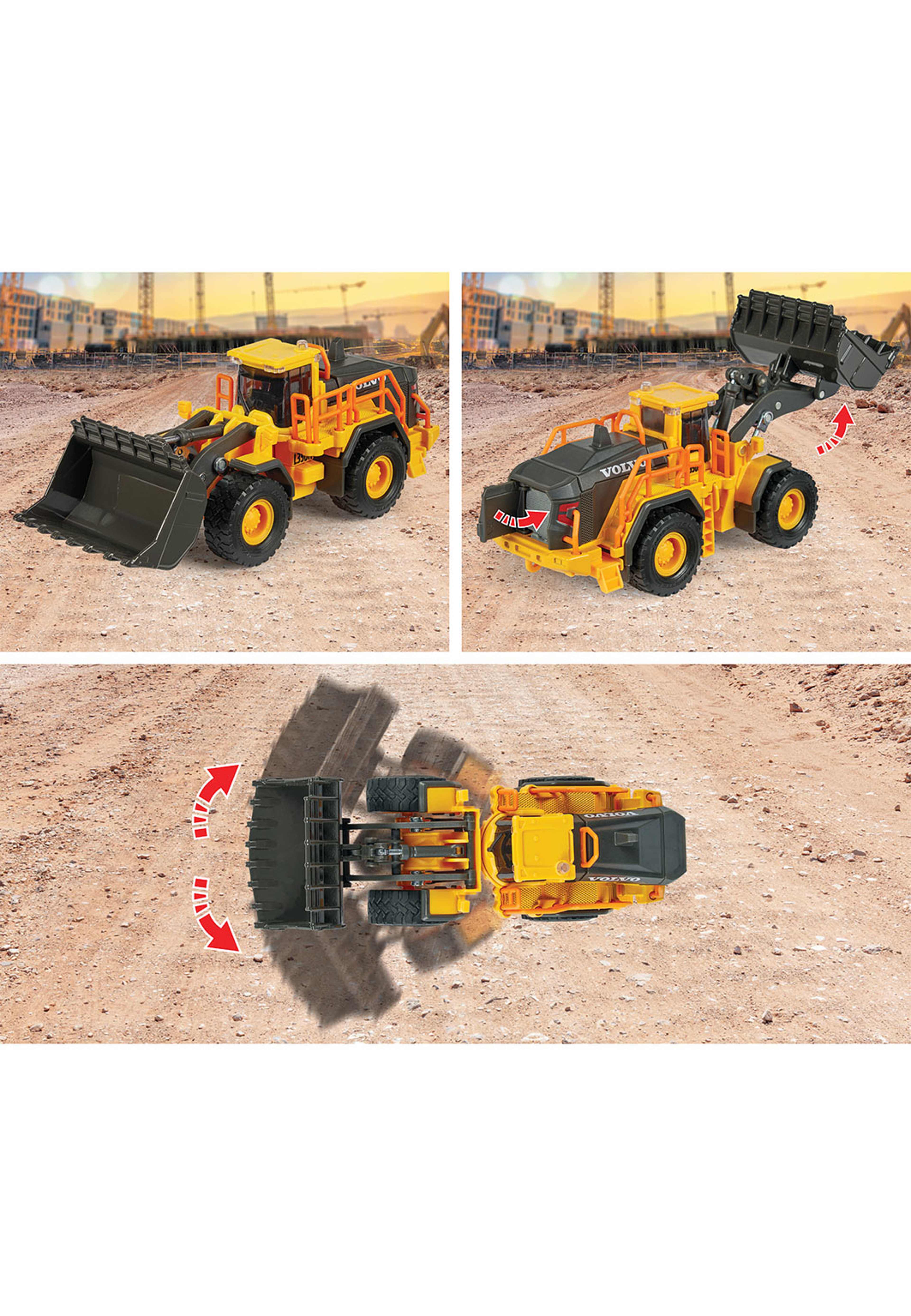 Volvo Wheel Loader, från MAJORETTE, i färgen Orange. Klicka för att öppna bilden i stort format