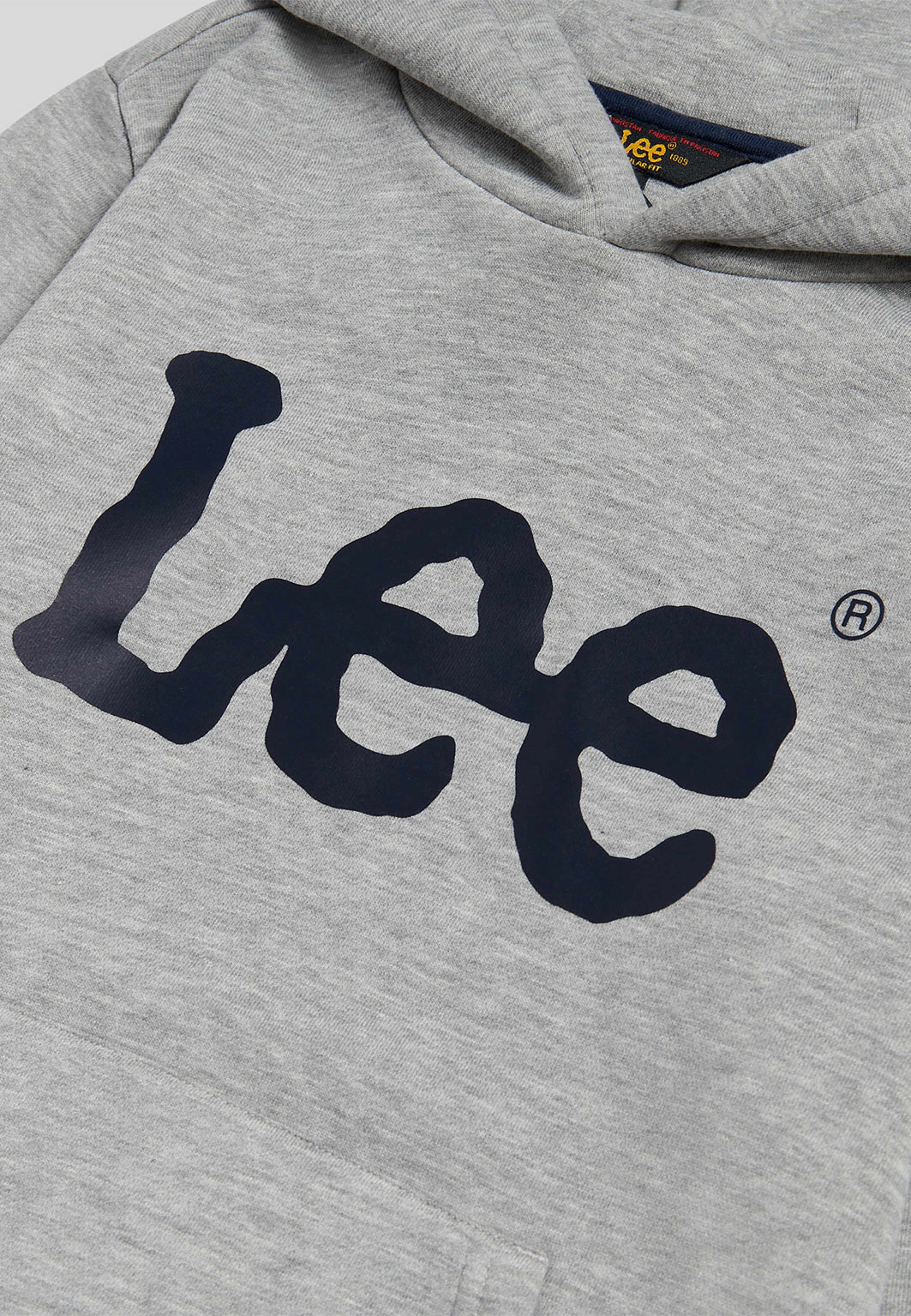 Wobbly Graphic BB OTH Hoodie, från Lee, i färgen Vintage Grey Heather.
