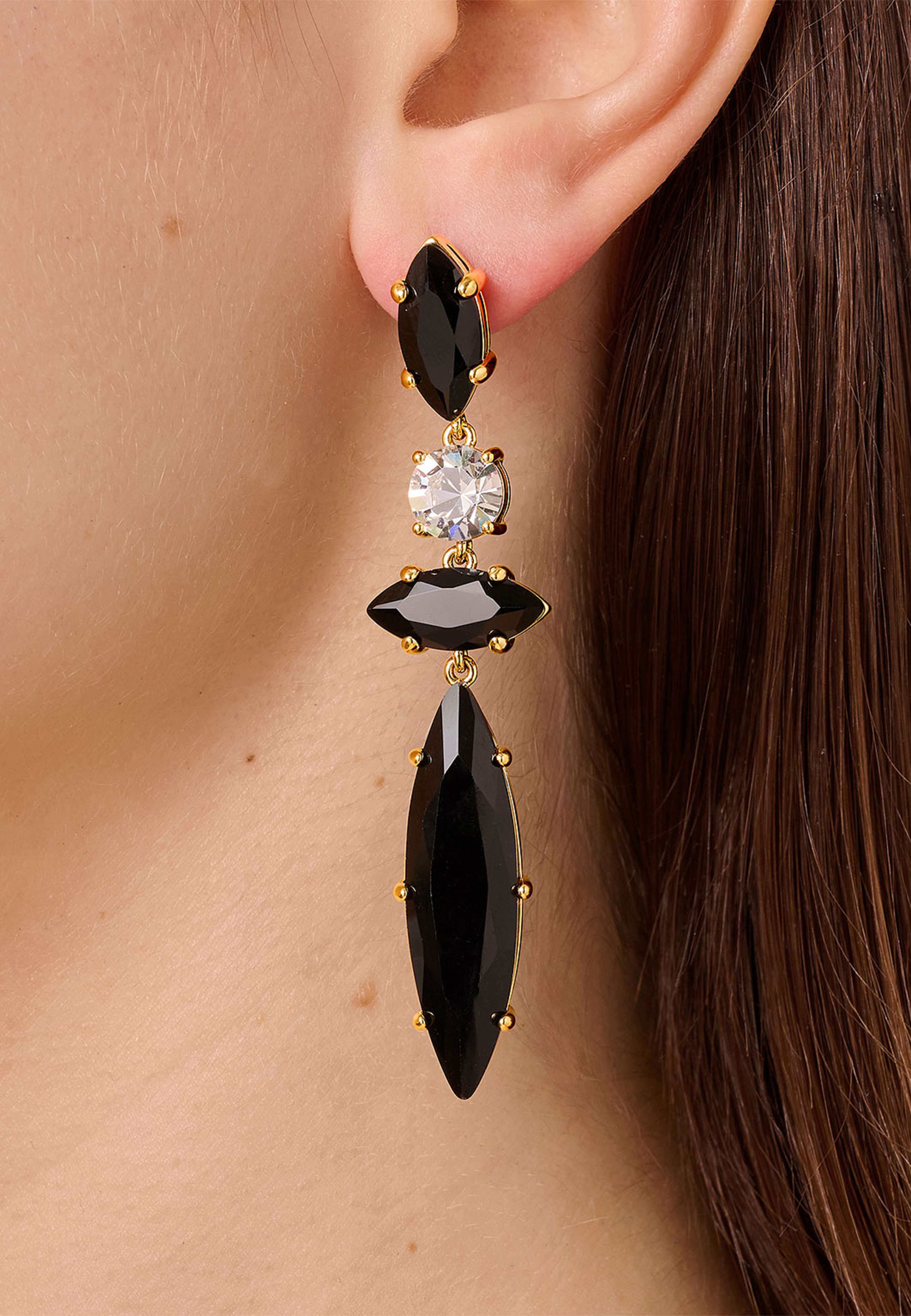 TENERE BLACK CRYSTAL Örhänge, från Dyrberg & Kern, i färgen Sg Black.