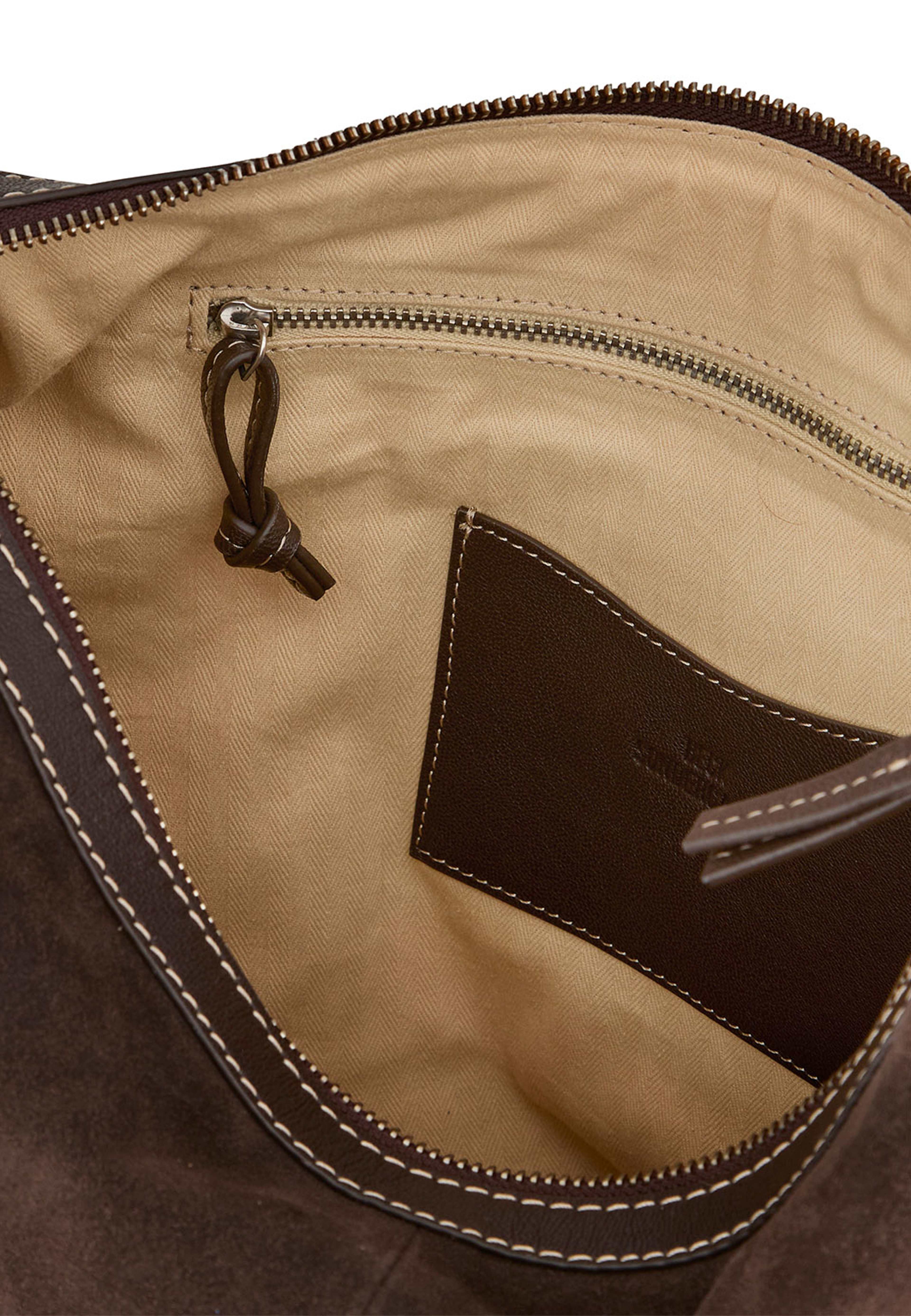Suede Ginni Large Bag, från Becksöndergaard, i färgen Chocolate Torte.