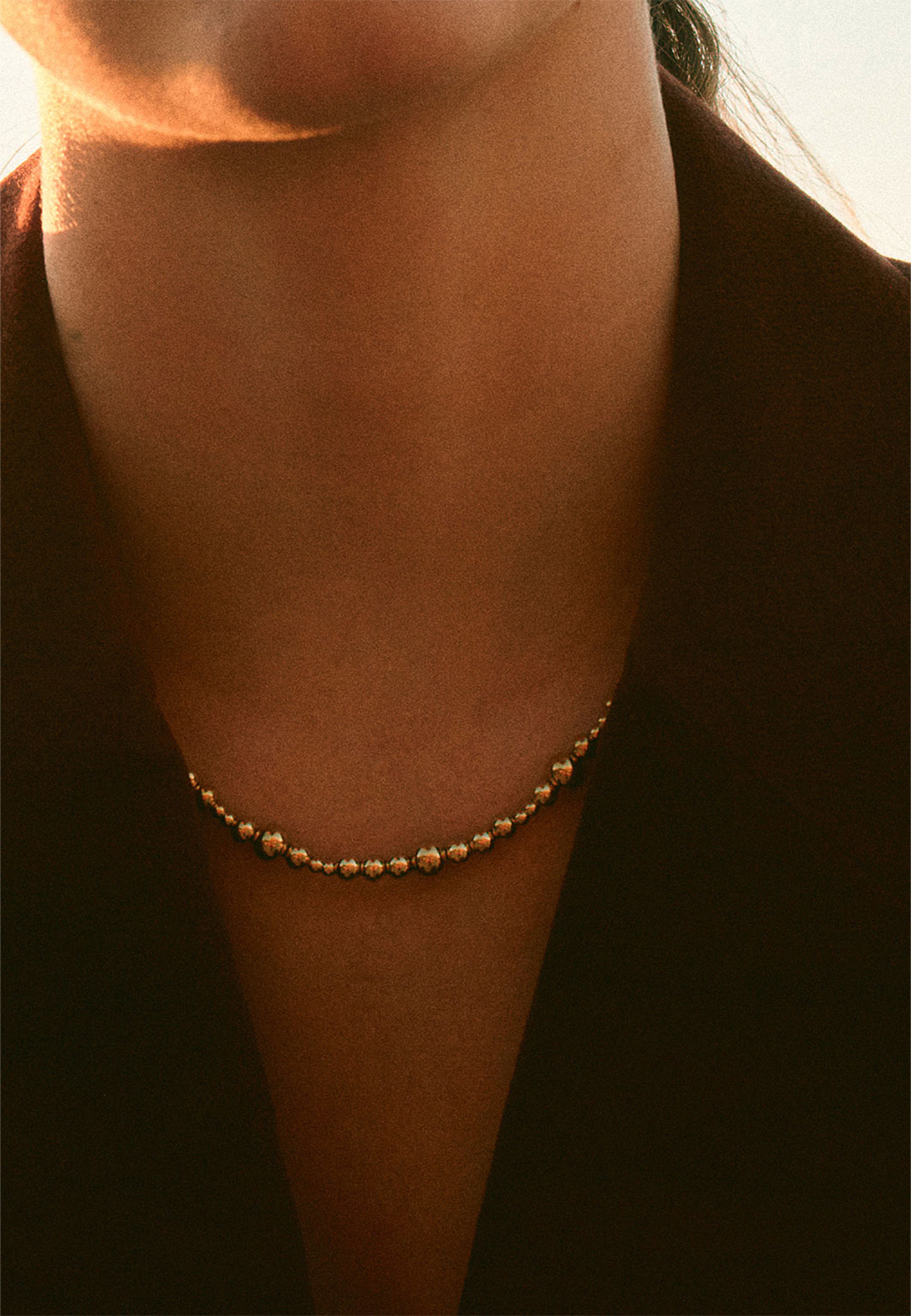 Sphere Necklace Multi Gold