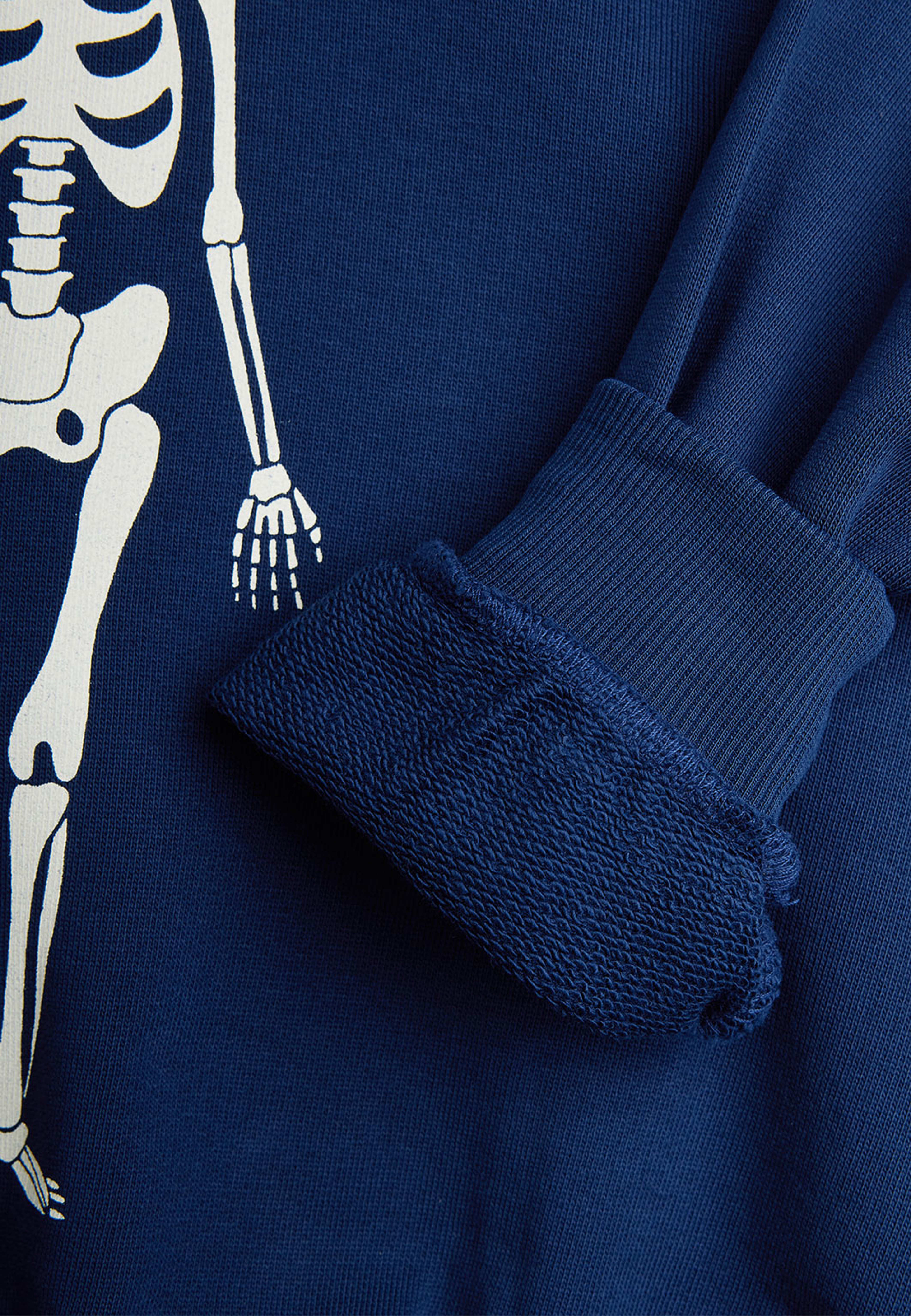Skeleton sp sweatshirt, från Mini Rodini, i färgen Blue. Klicka för att öppna bilden i stort format