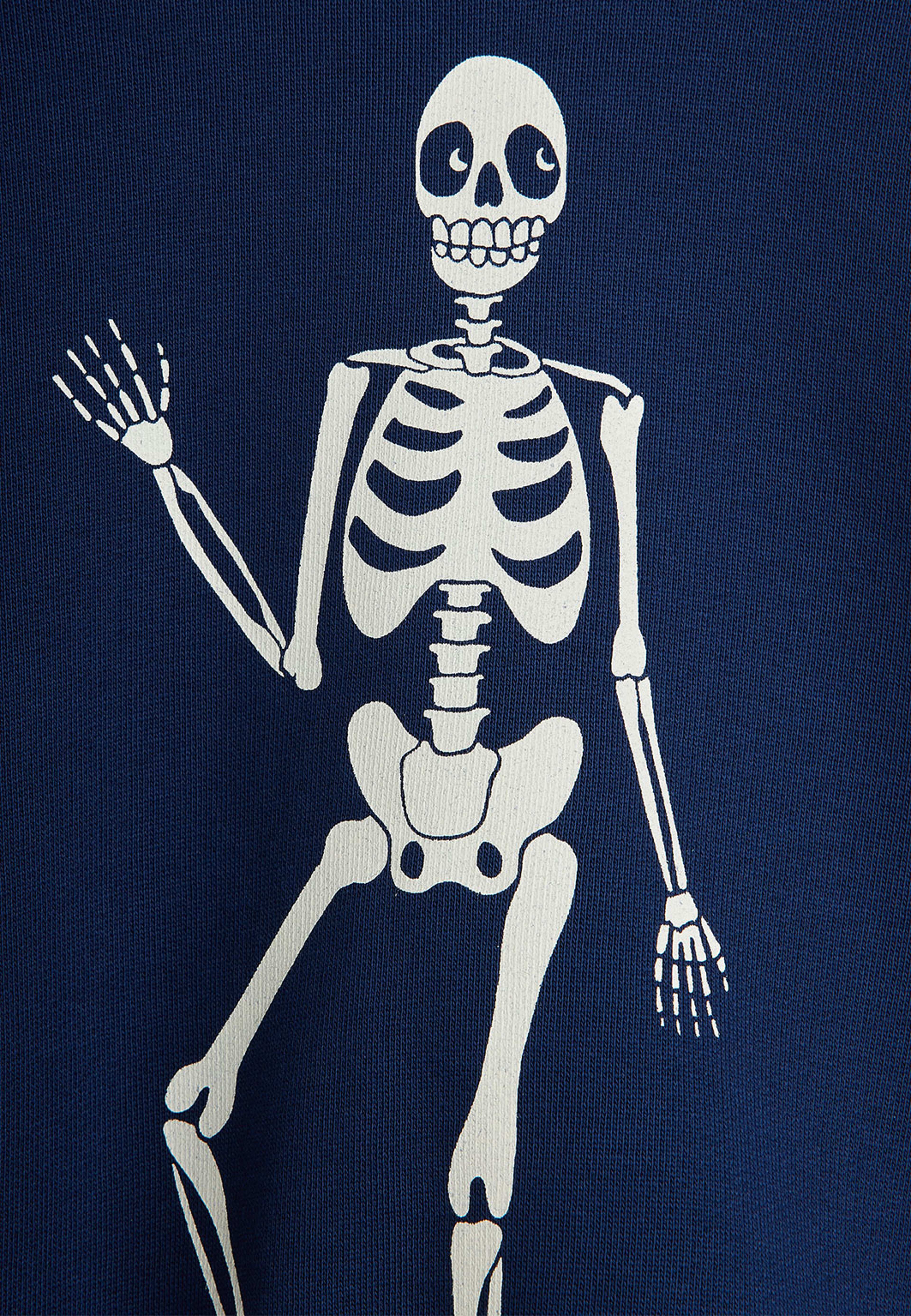 Skeleton sp sweatshirt, från Mini Rodini, i färgen Blue. Klicka för att öppna bilden i stort format