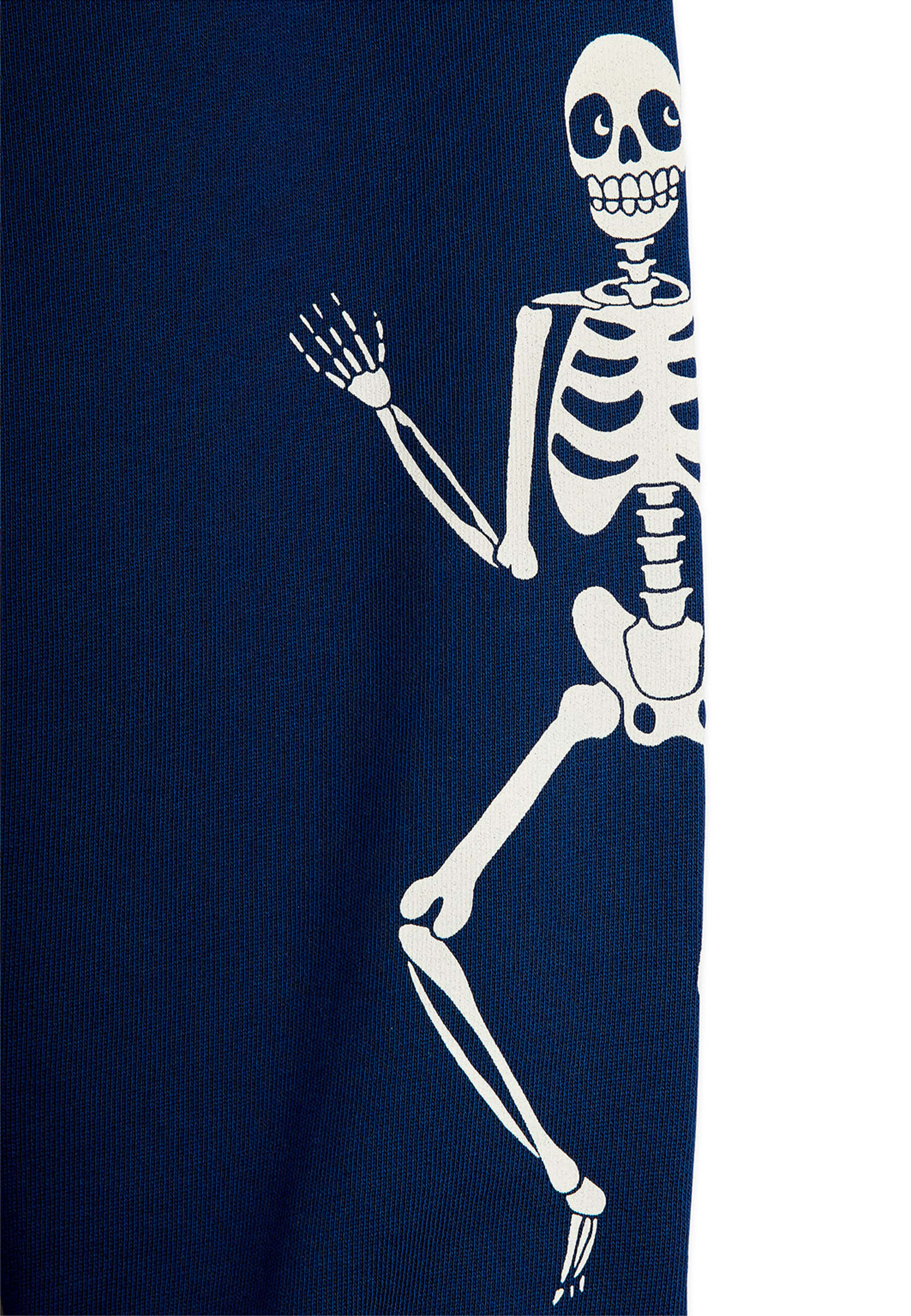 Skeleton sp sweatpants, från Mini Rodini, i färgen Blue. Klicka för att öppna bilden i stort format