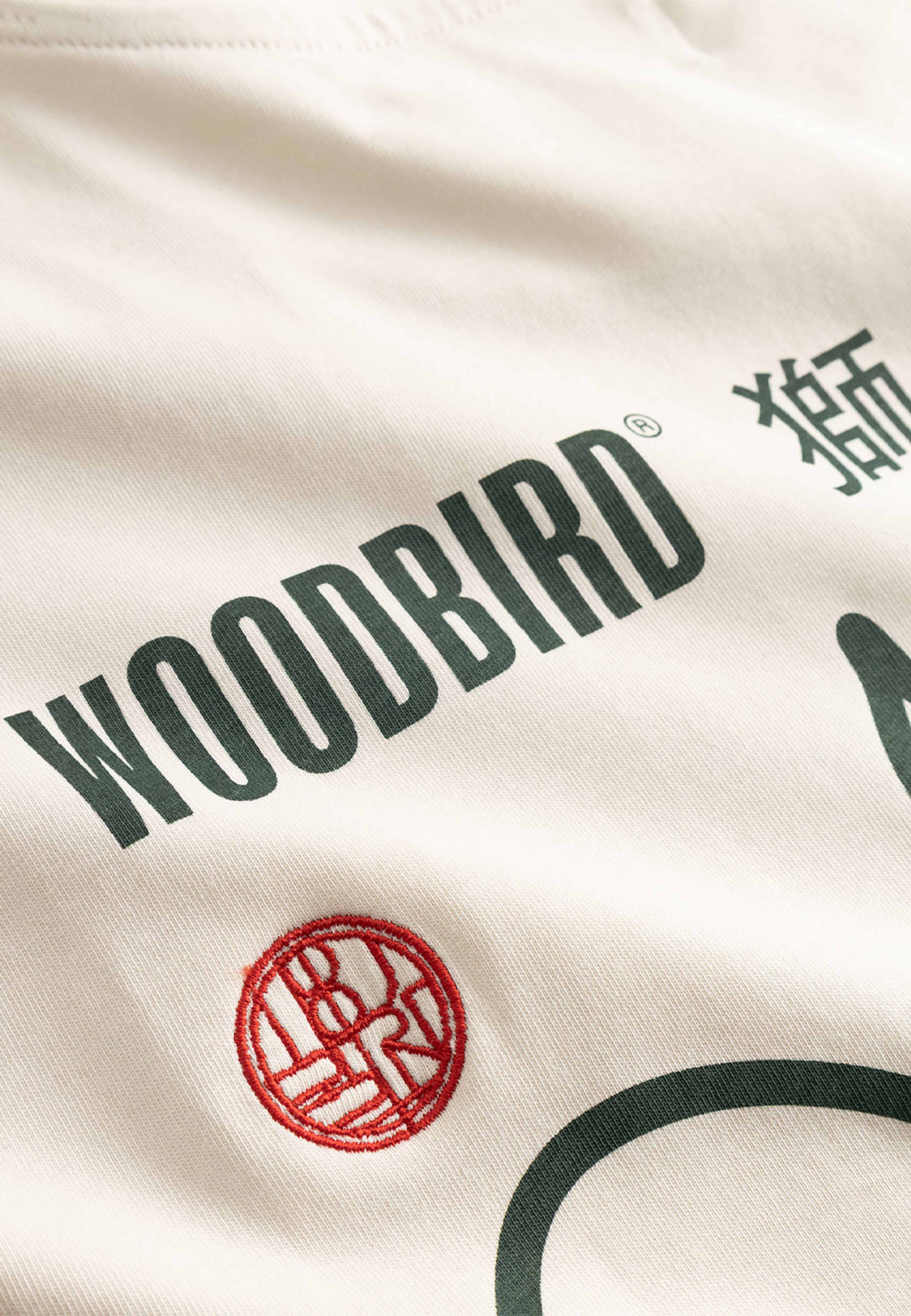 Beam Lion Tee, från Woodbird, i färgen Off White. Klicka för att öppna bilden i stort format