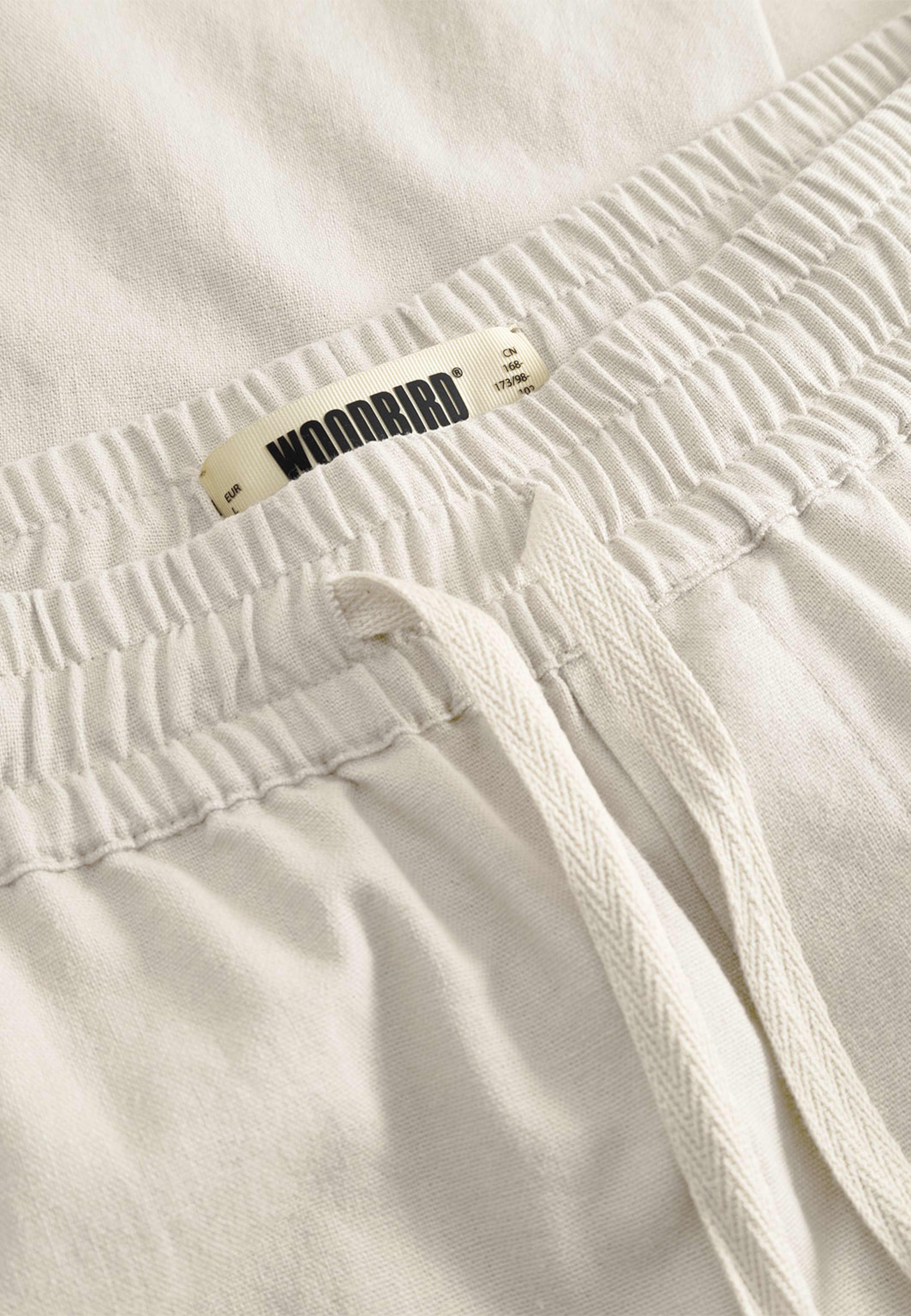 Eik Linen Pant, från Woodbird, i färgen Off White. Klicka för att öppna bilden i stort format
