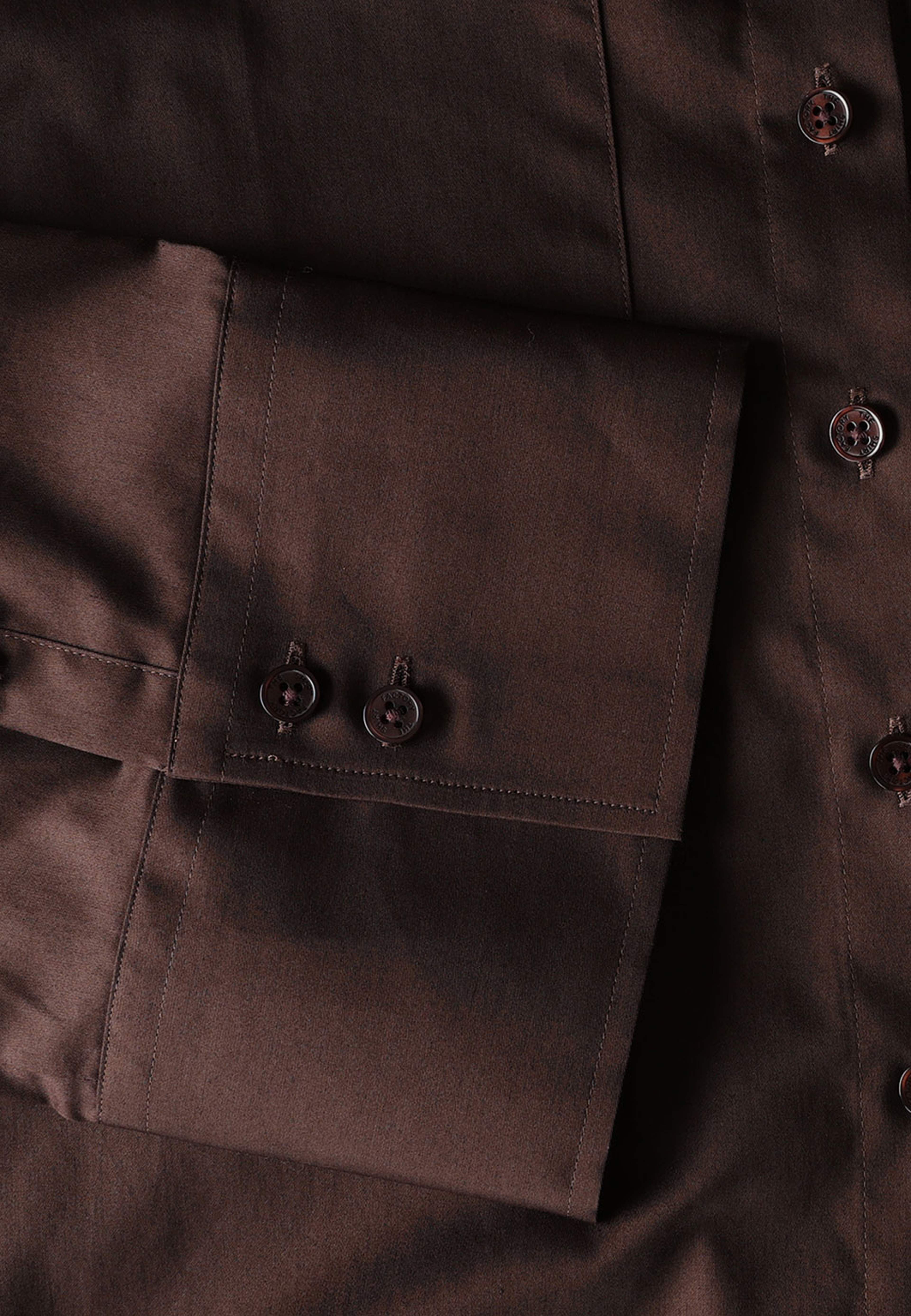 Skjorta Anya Cotton Poplin, från The Shirt Factory, i färgen Dk.brown. Klicka för att öppna bilden i stort format