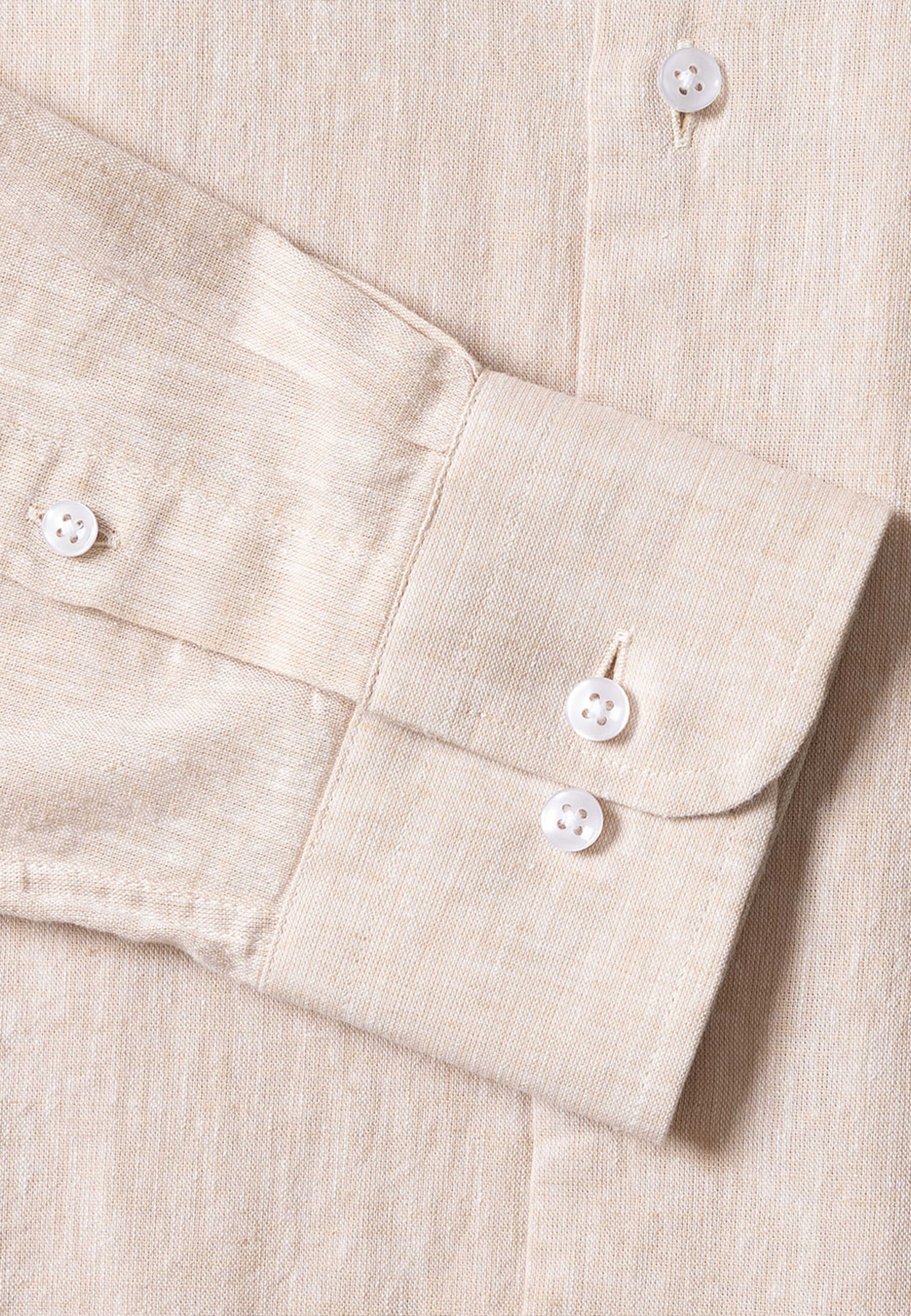 Linneskjorta Sorrento, från The Shirt Factory, i färgen Lt.beige. Klicka för att öppna bilden i stort format