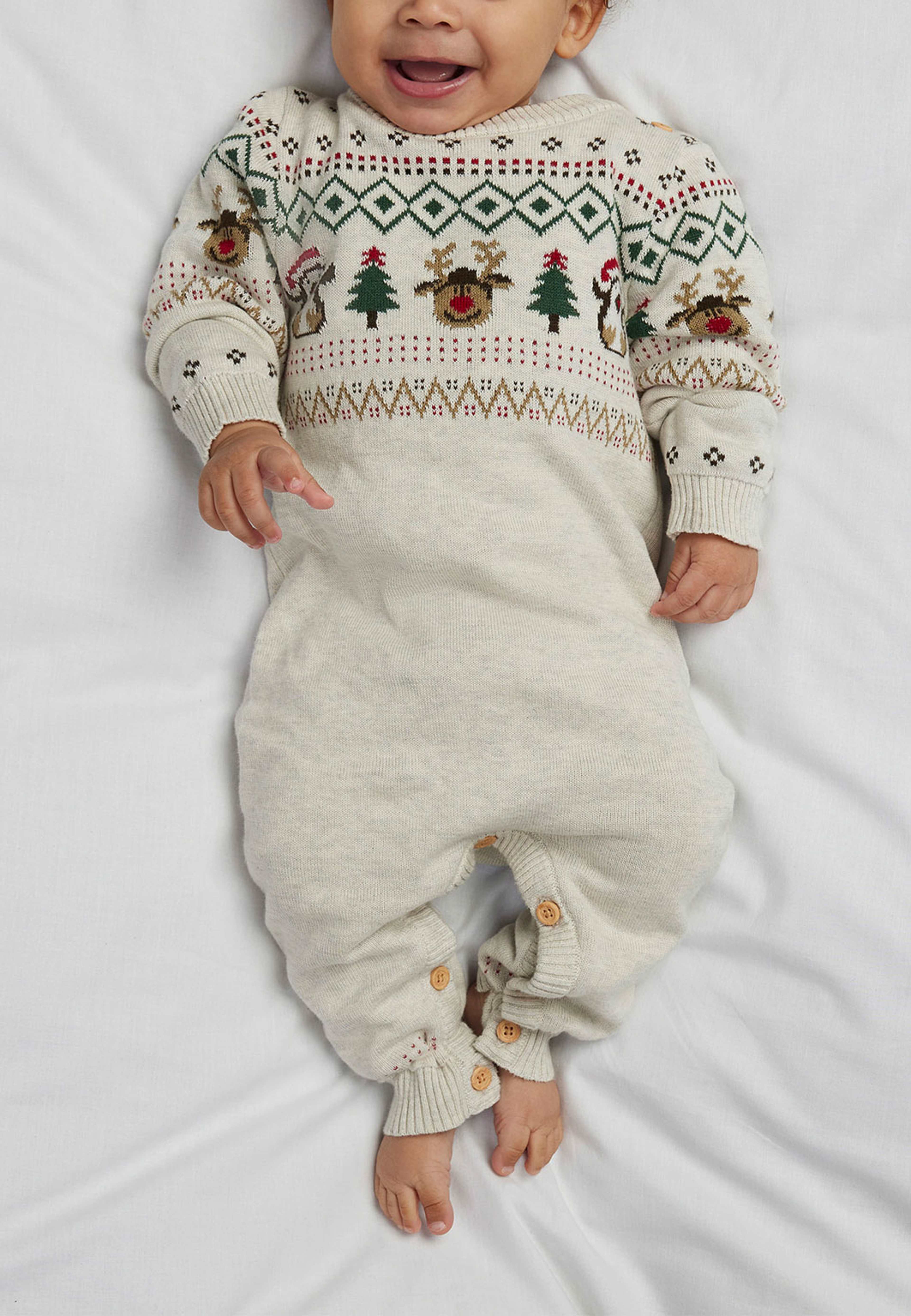 NBNRALKO Stickad onesie, från Name It, i färgen Peyote Melange. Klicka för att öppna bilden i stort format