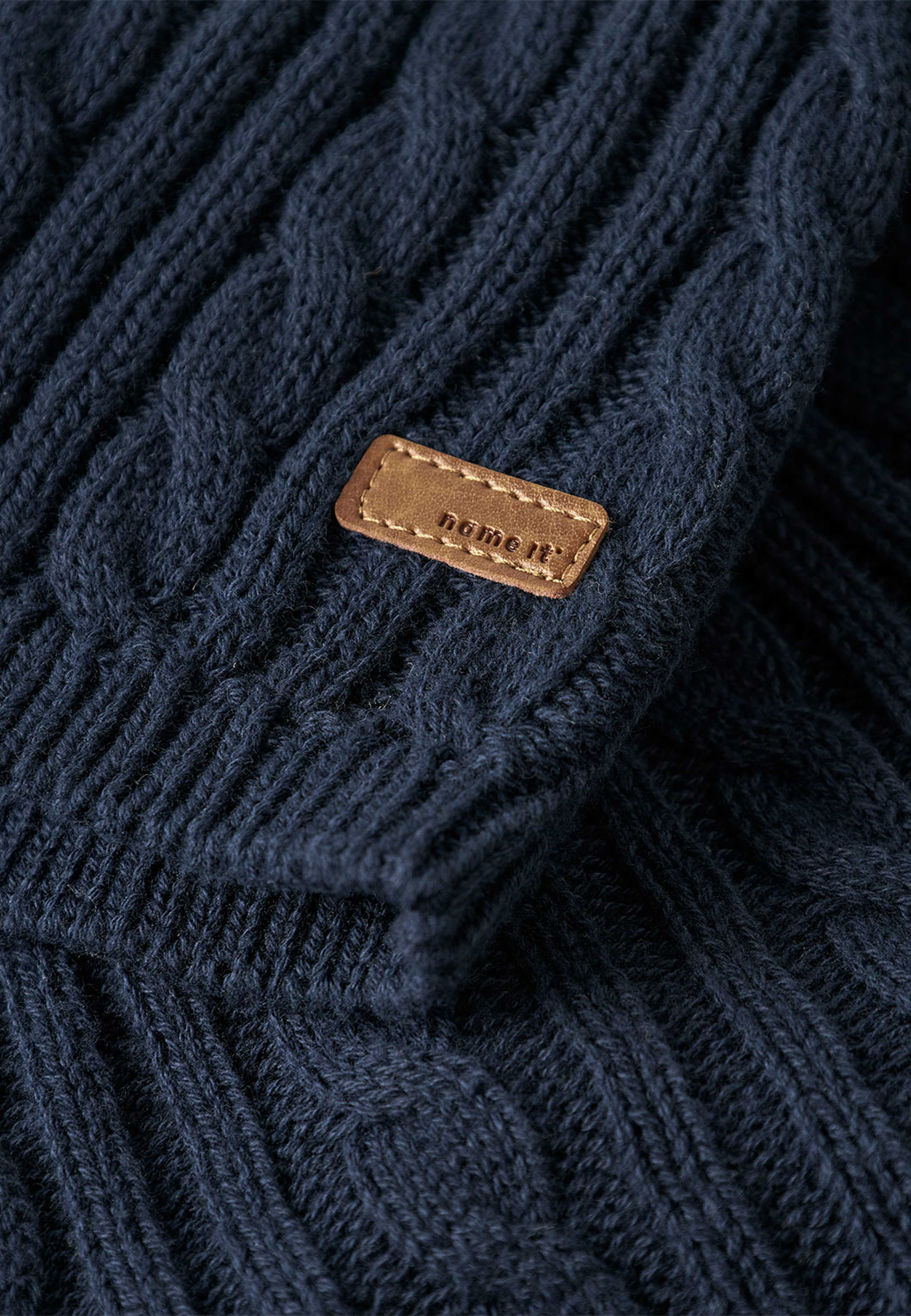 NBMROMAN Stickad kofta, från Name It, i färgen Navy Blazer. Klicka för att öppna bilden i stort format