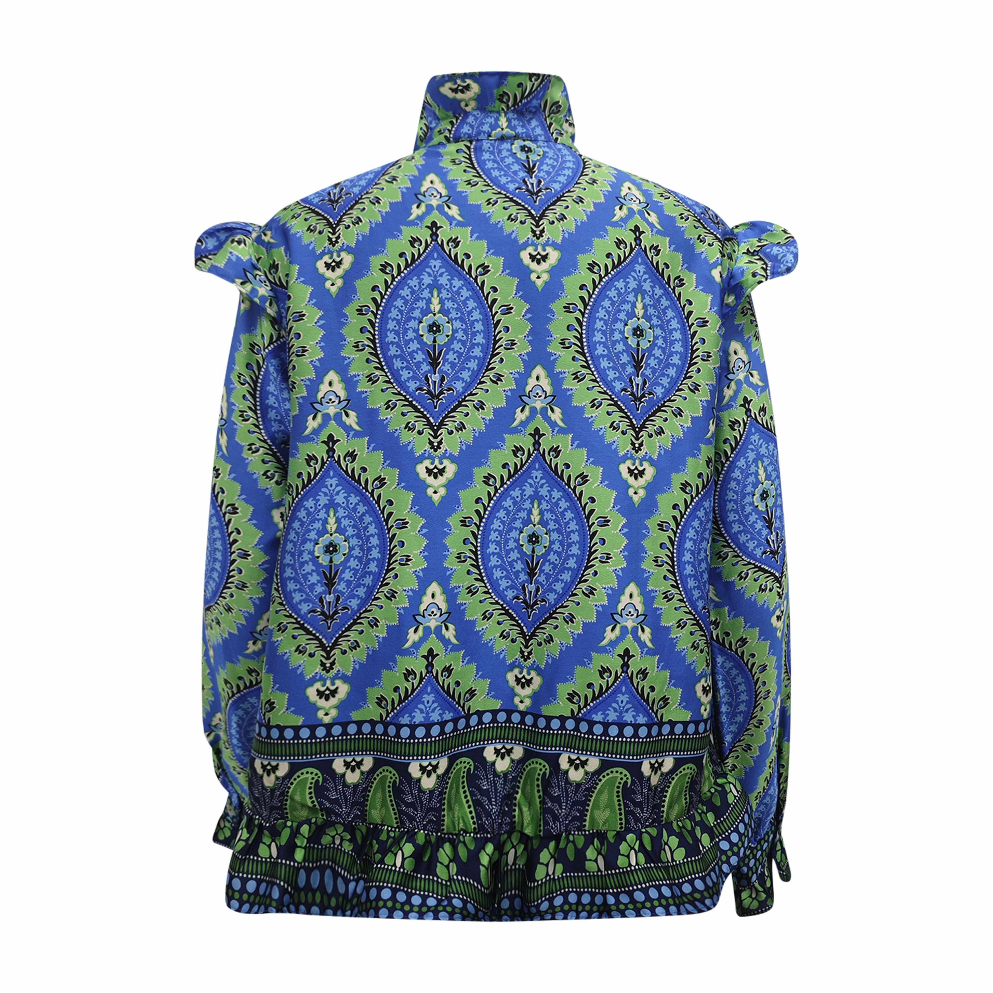 Reno Blouse - Trisha Blue Print