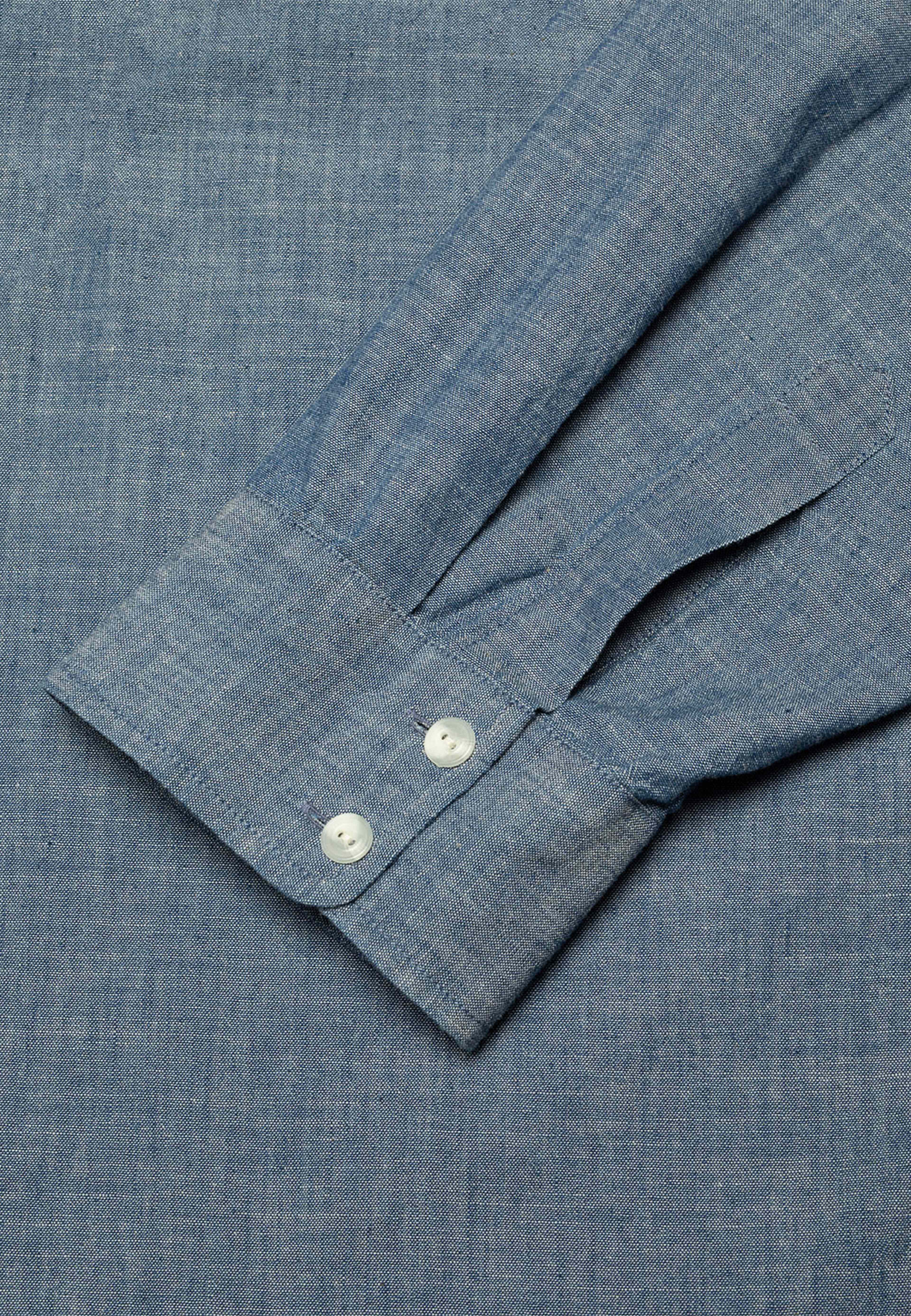 Daisy Chambray Western Shirt, från Nudie Jeans, i färgen Blue. Klicka för att öppna bilden i stort format