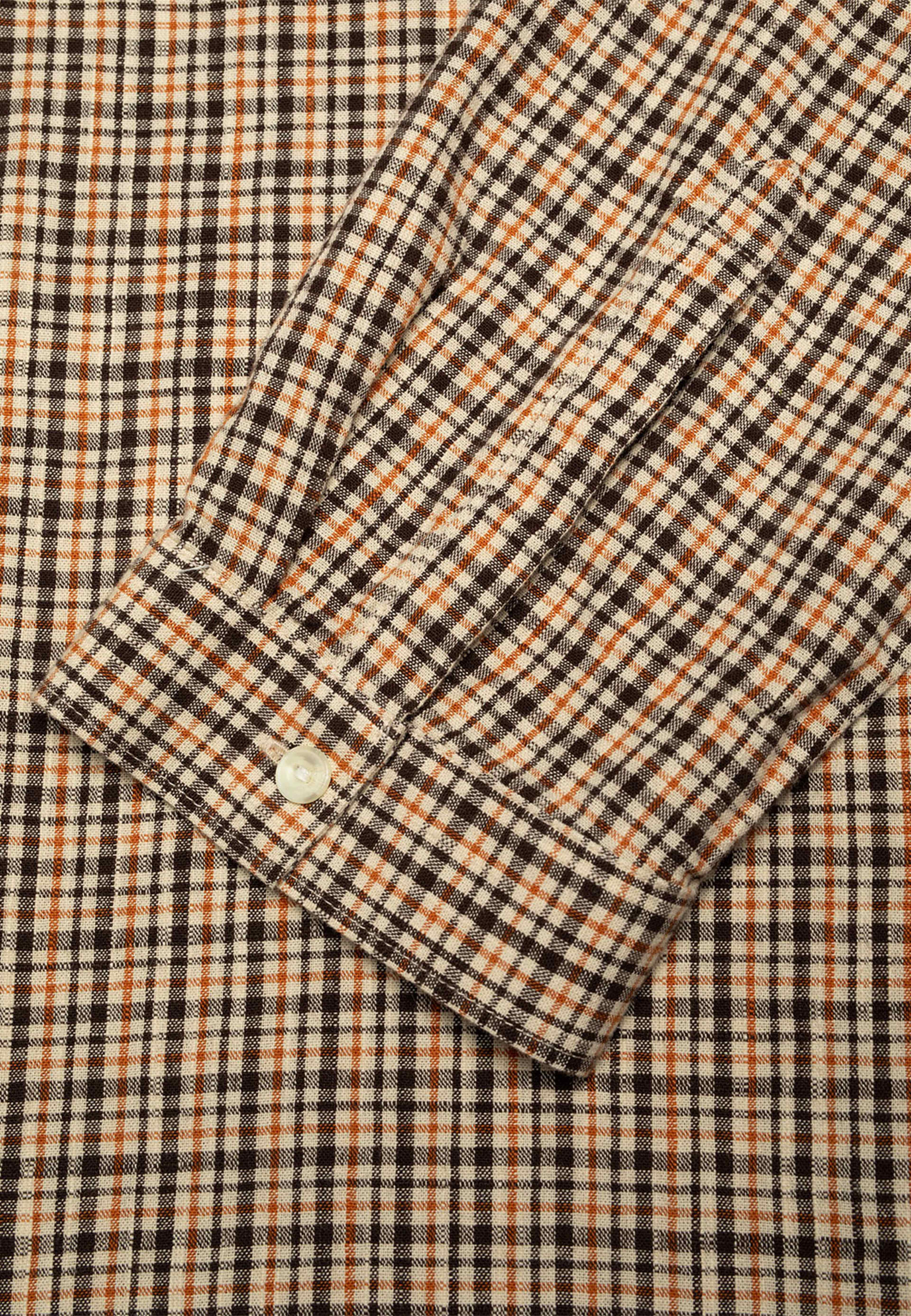 Juni Checked Shirt, från Nudie Jeans, i färgen Brown. Klicka för att öppna bilden i stort format