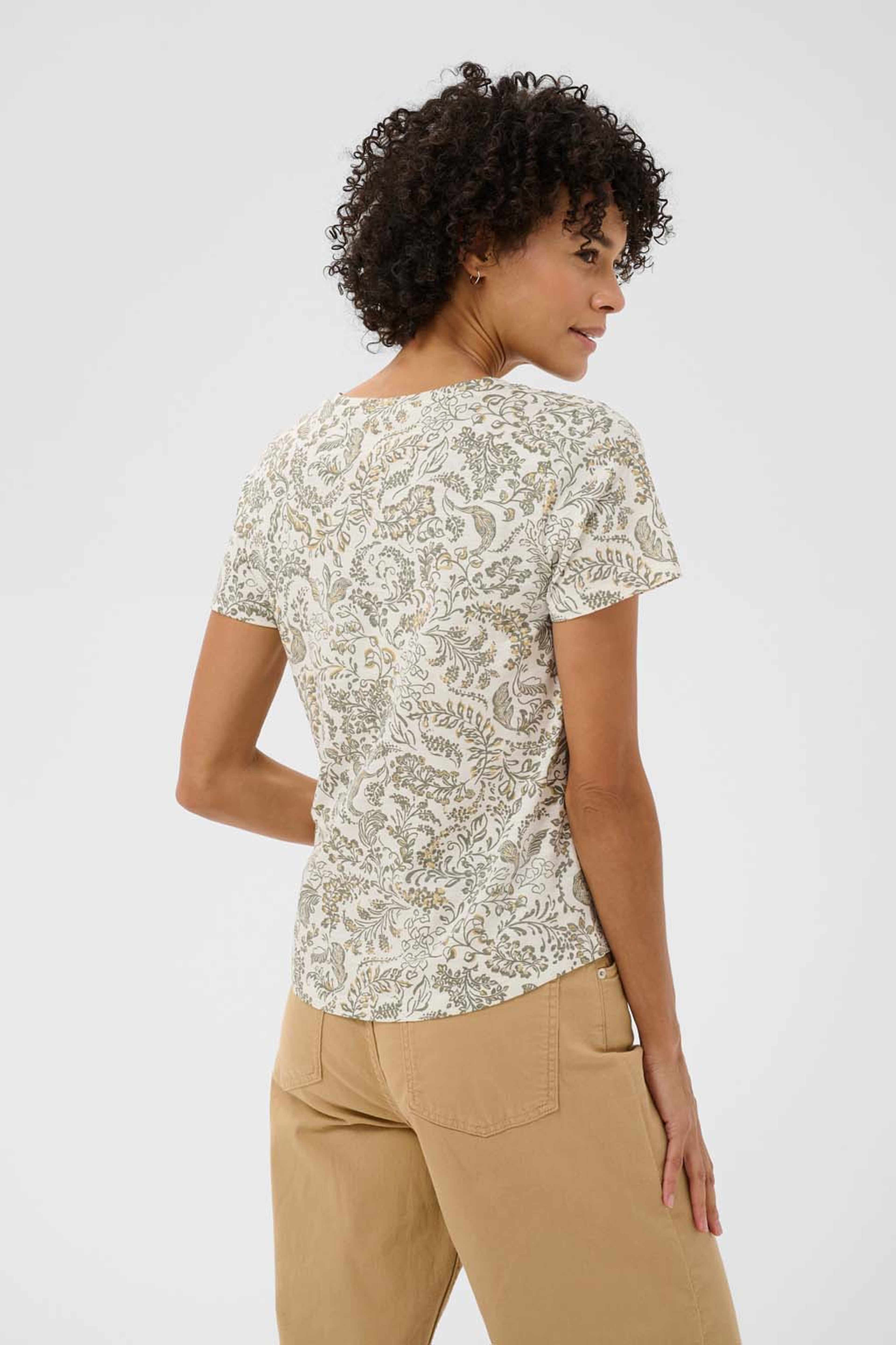 GesinasPW TShirt, från Part Two, i färgen Vetiver Botanical W Foil. Klicka för att öppna bilden i stort format