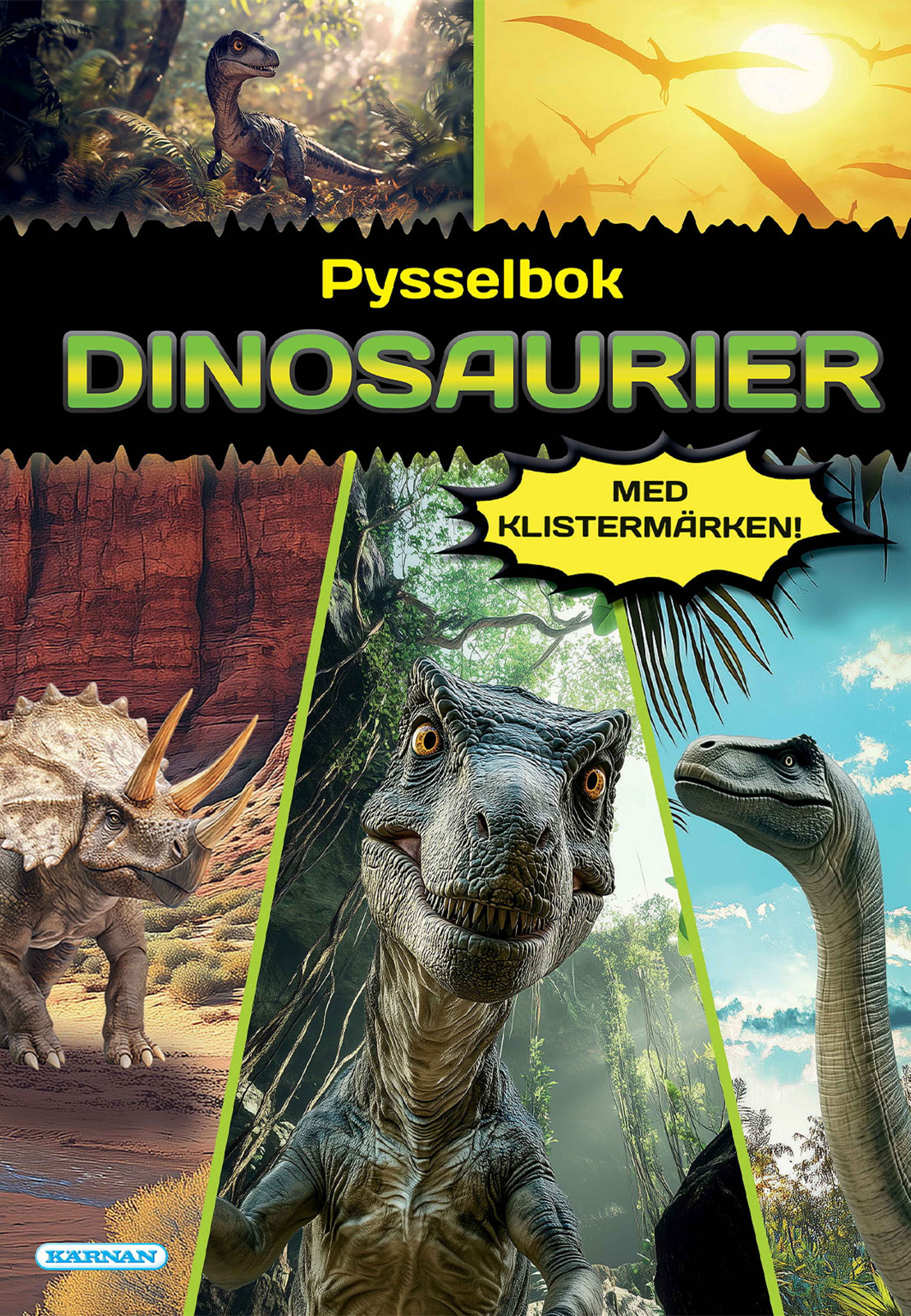 PYSSELBOK DINOSAURIER, från KÄRNAN. Klicka för att öppna bilden i stort format