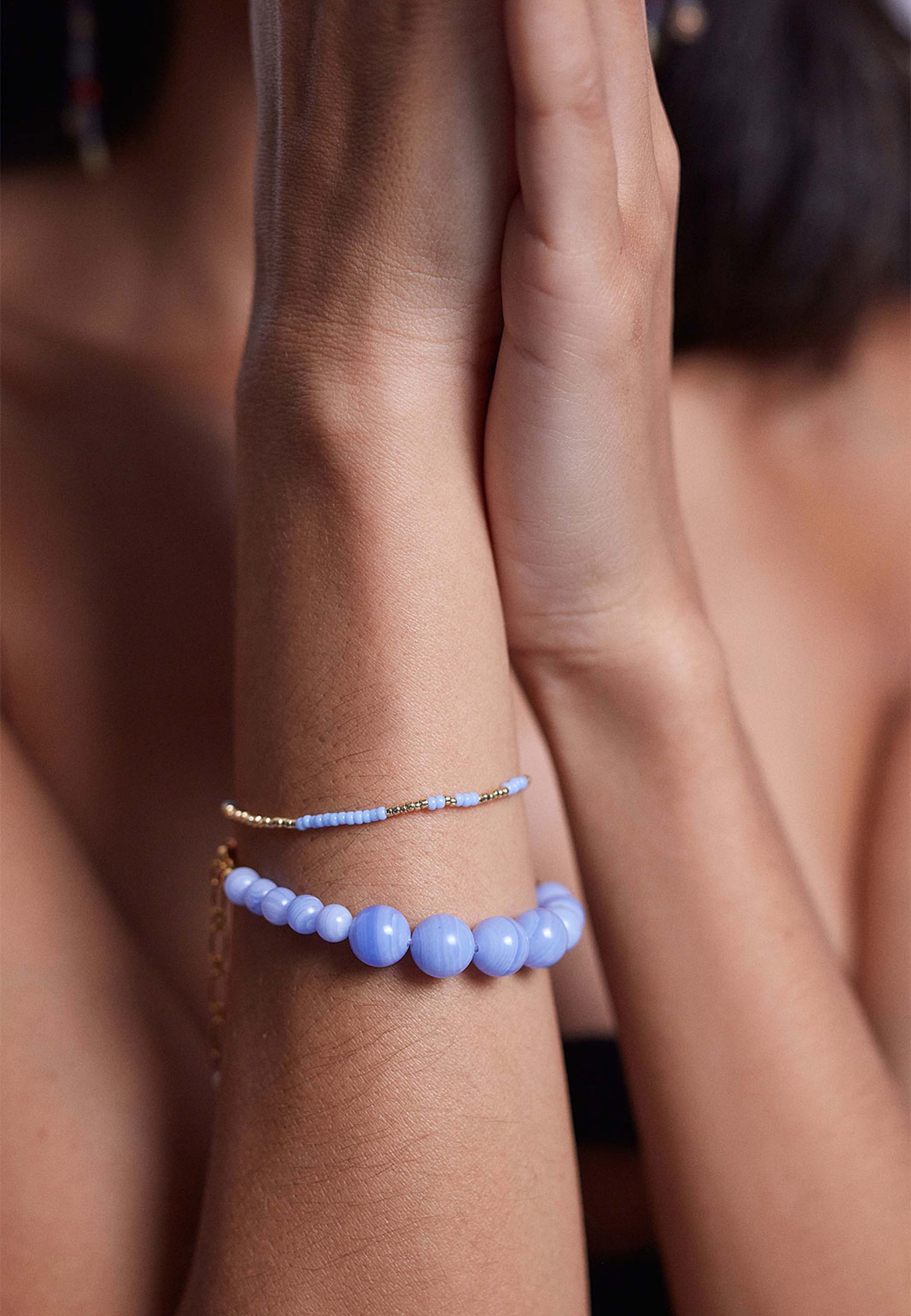 Clemence Bracelet, från Anni Lu, i färgen Faded Denim. Klicka för att öppna bilden i stort format
