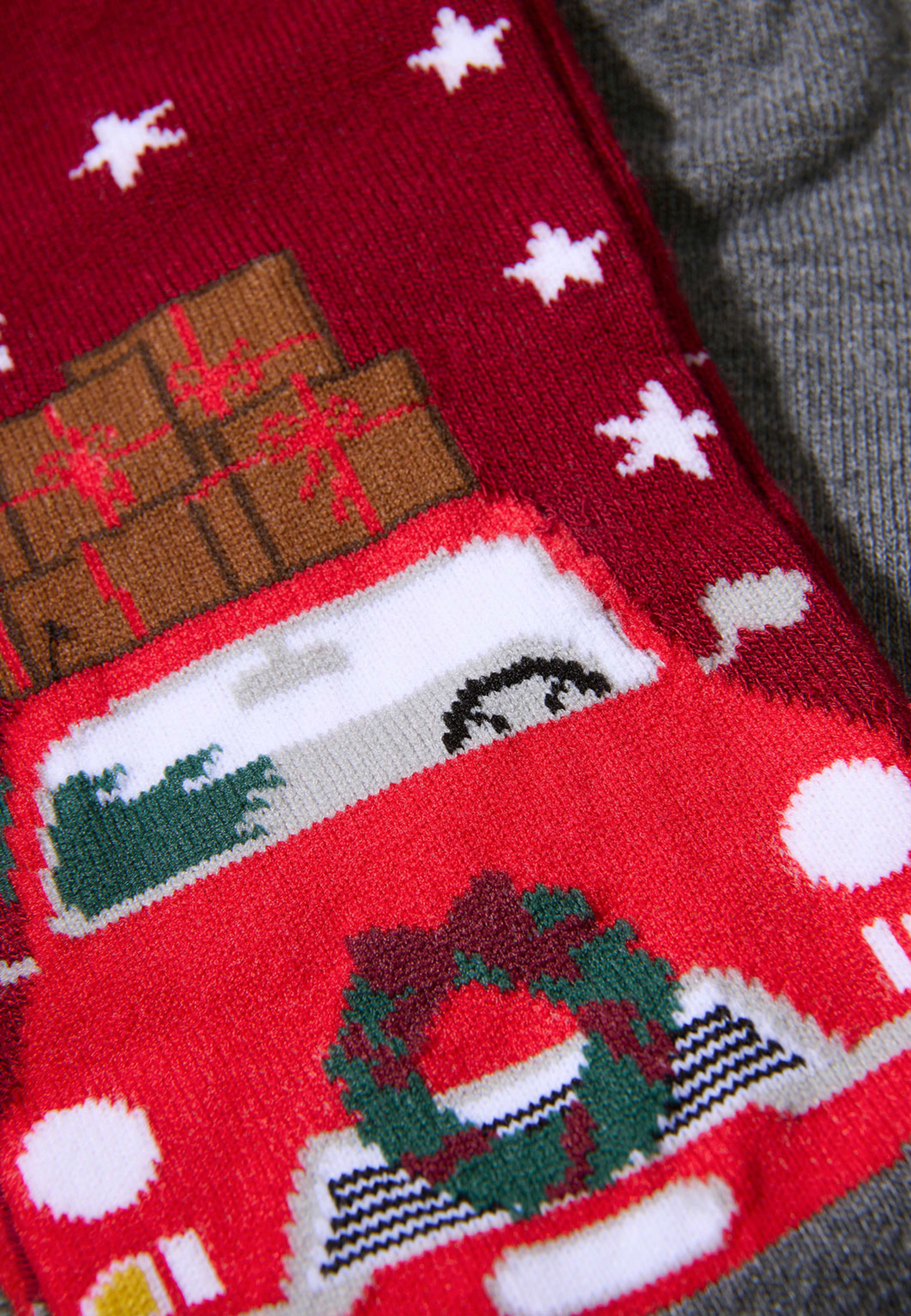 Christmas Bamboo Socks, från Lindbergh, i färgen Dk Grey Mel. Klicka för att öppna bilden i stort format