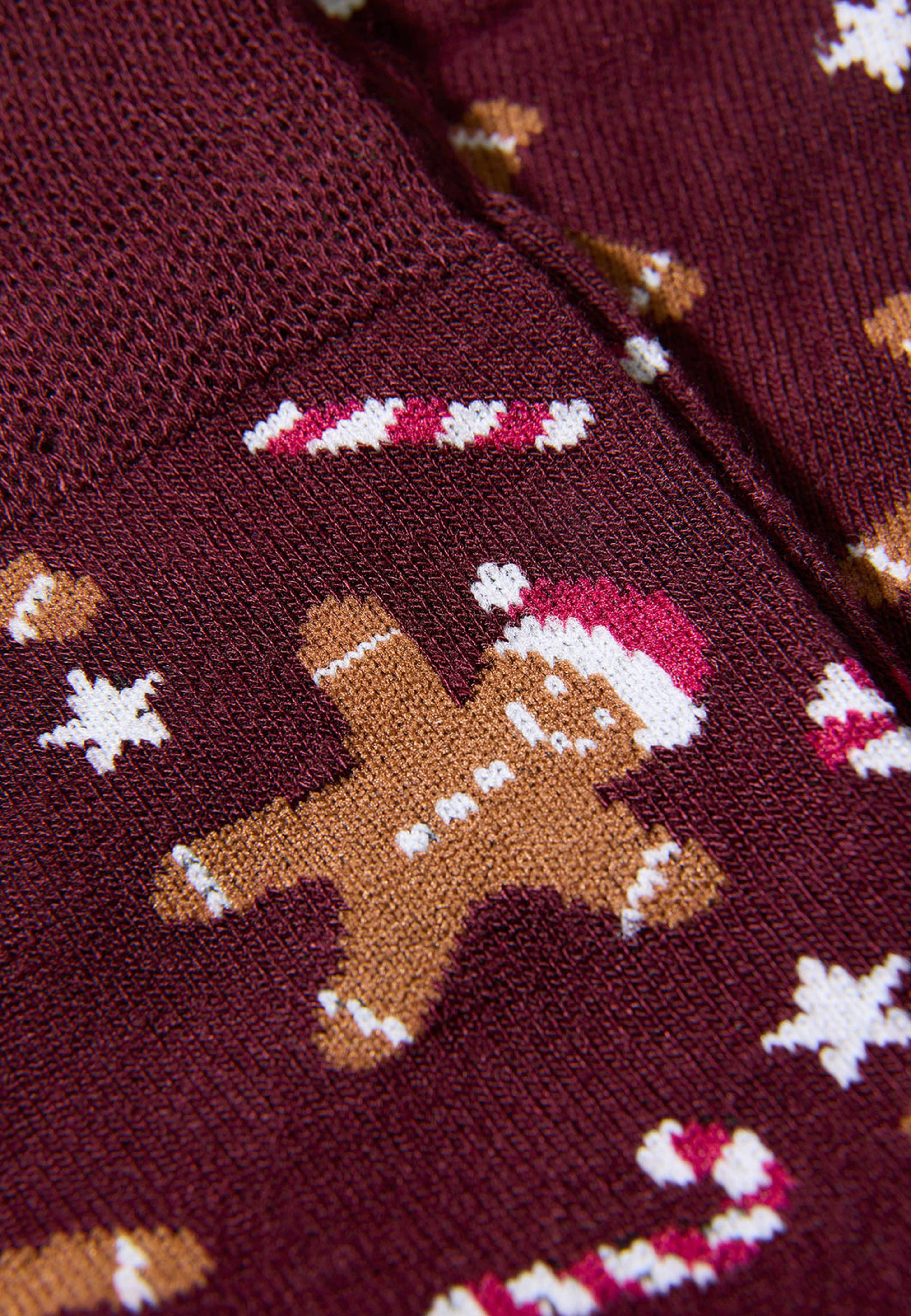 Christmas Bamboo Socks, från Lindbergh, i färgen Red. Klicka för att öppna bilden i stort format