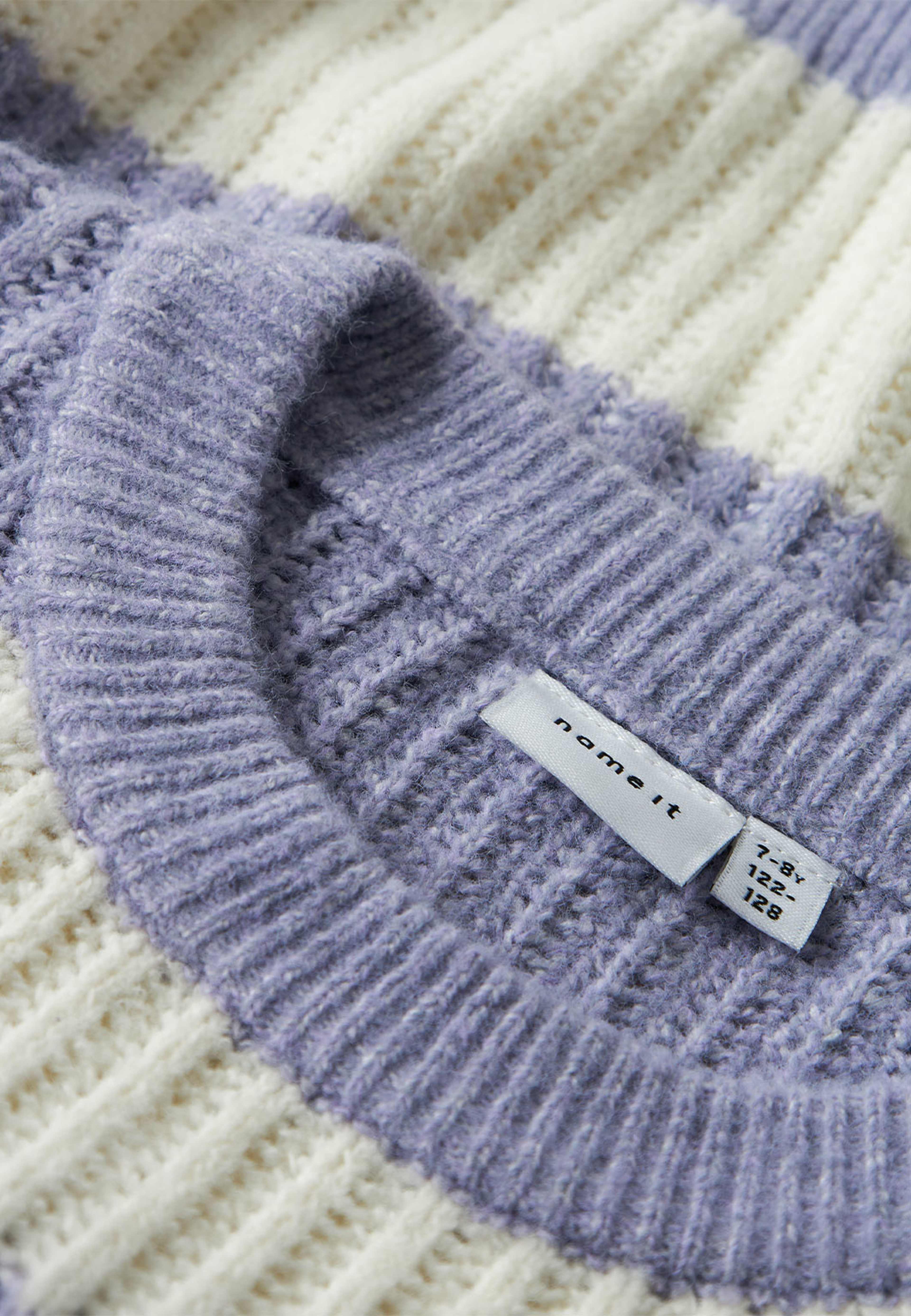 NKFTOTINA LS KNIT, från Name It, i färgen Lavender Gray. Klicka för att öppna bilden i stort format