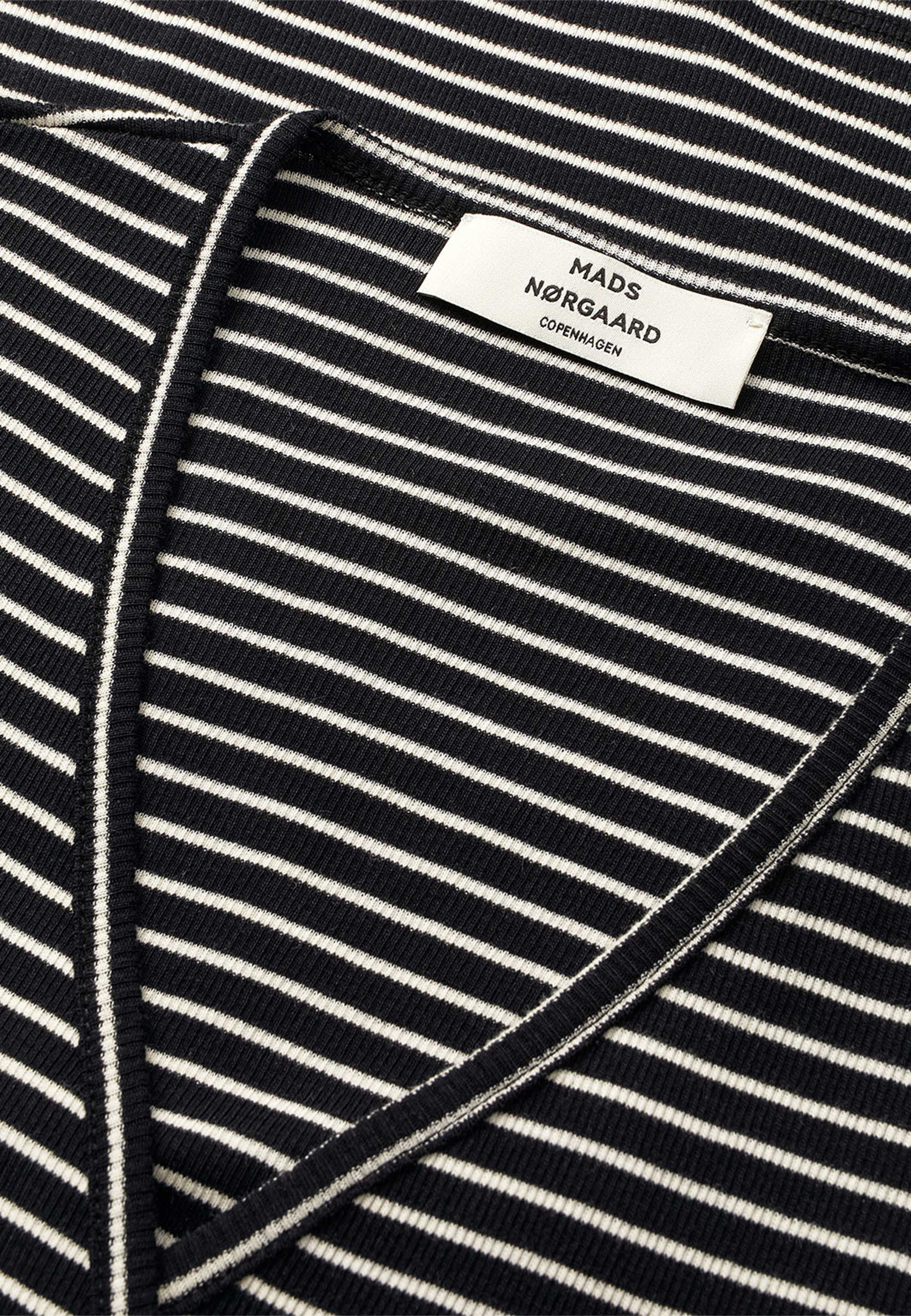 2x2 Cotton Stripe Susi LS Top, från Mads Nørgaard, i färgen Black/Vanilla Ice. Klicka för att öppna bilden i stort format