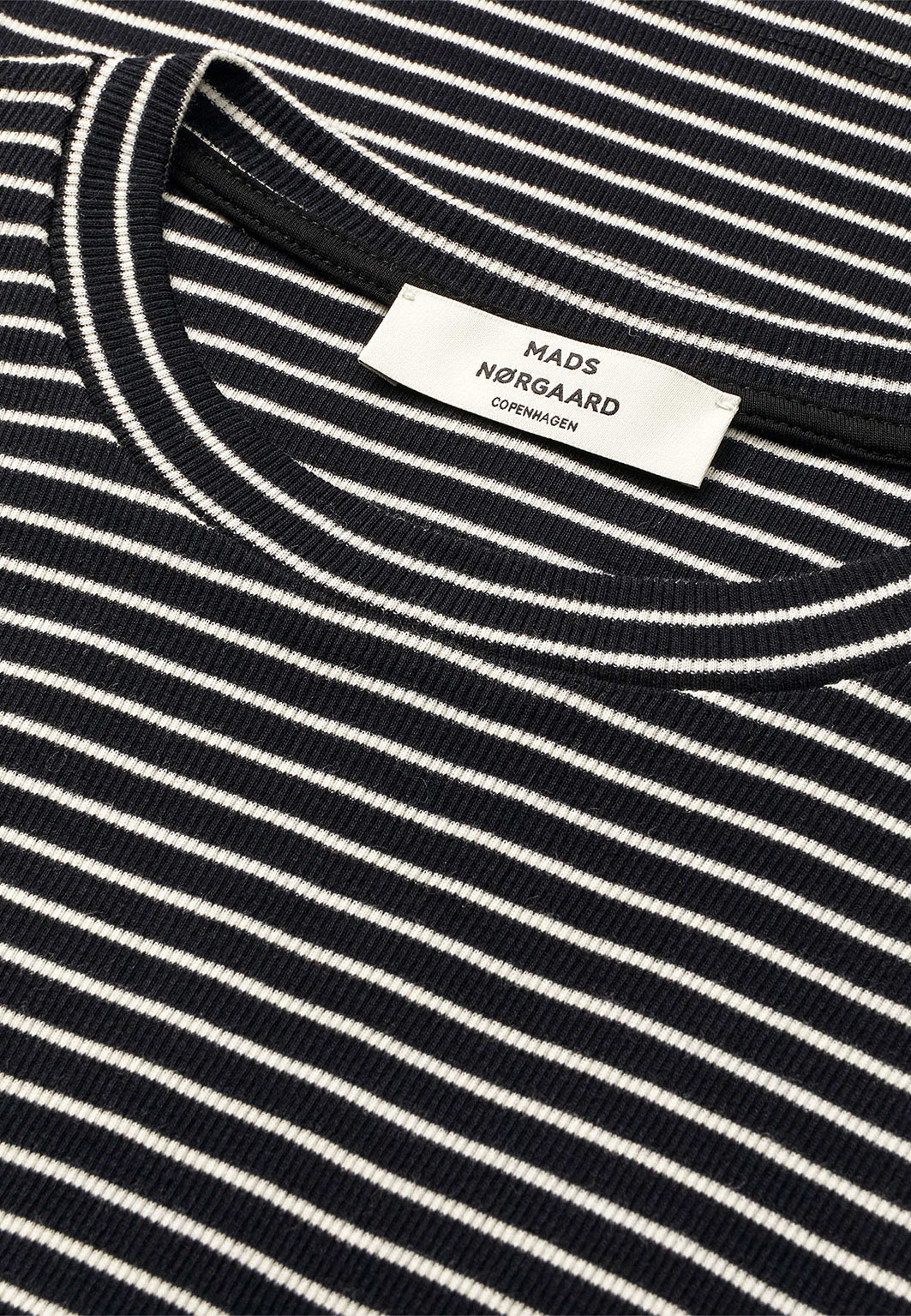 2x2 Cotton Stripe Tuba Tee LS, från Mads Nørgaard, i färgen Black/Vanilla Ice. Klicka för att öppna bilden i stort format