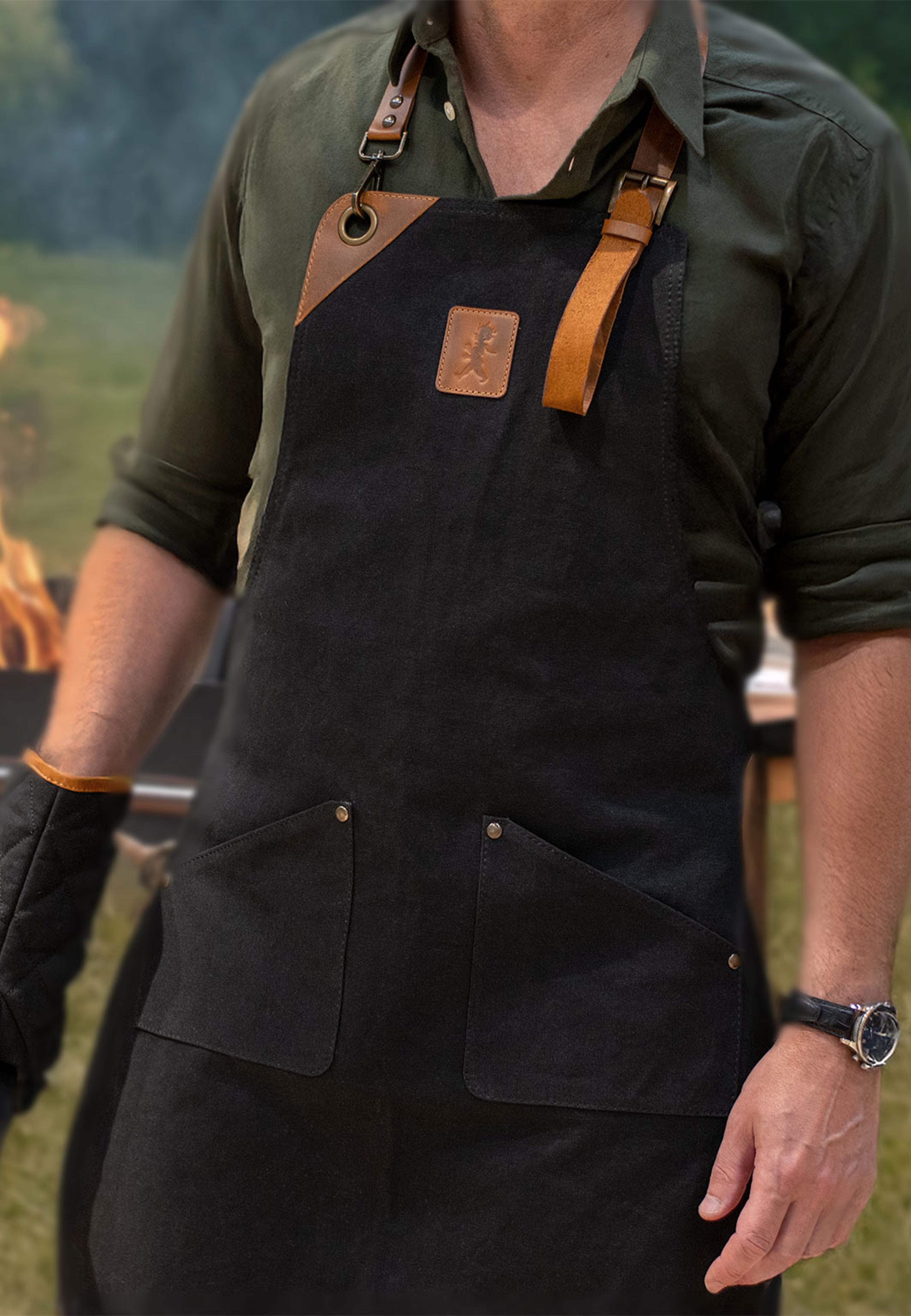 Grillförkläde Canvas, från Solstickan Design, i färgen Svart. Klicka för att öppna bilden i stort format