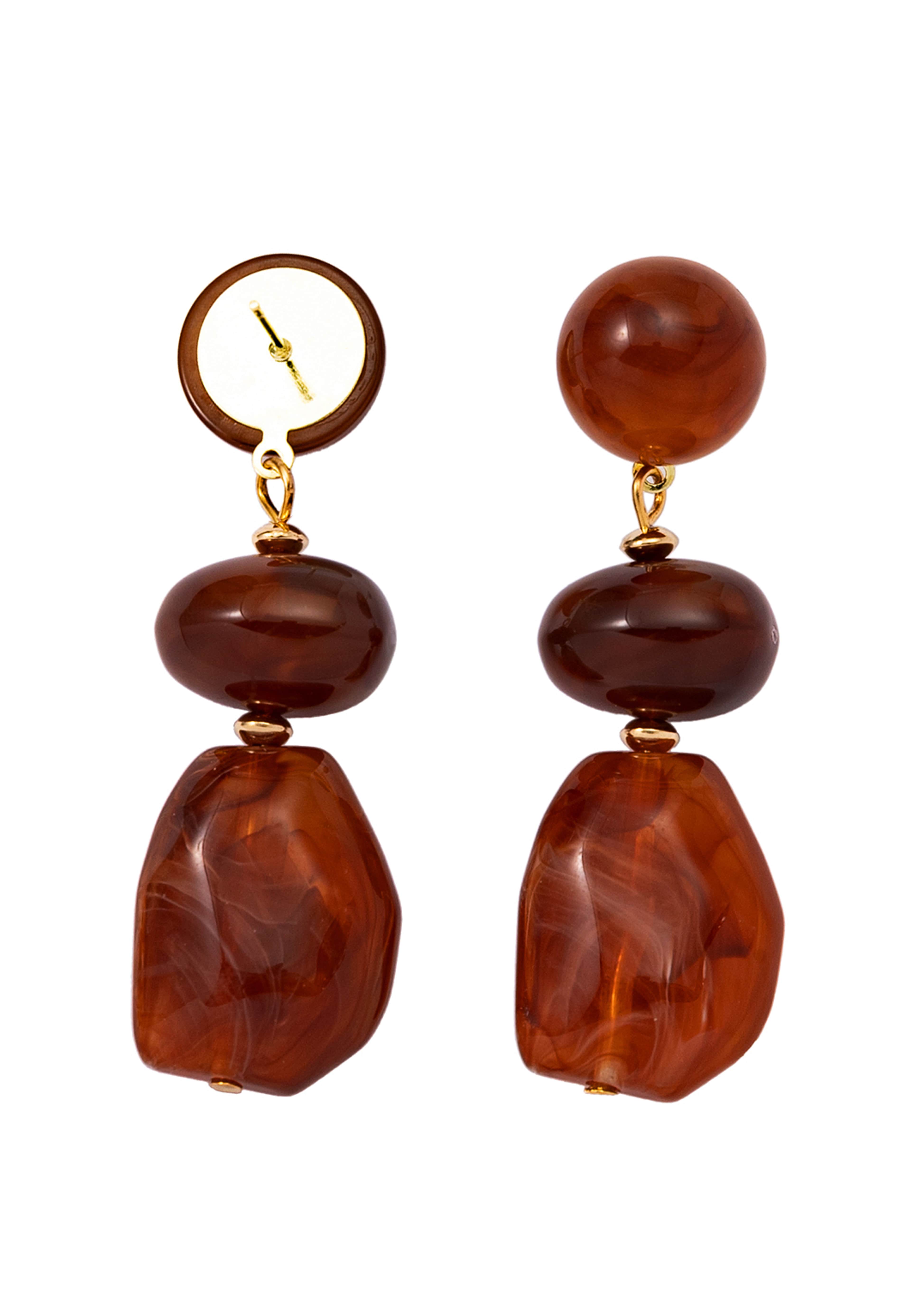 Örhängen LUNA, från Appear, i färgen Amber. Klicka för att öppna bilden i stort format