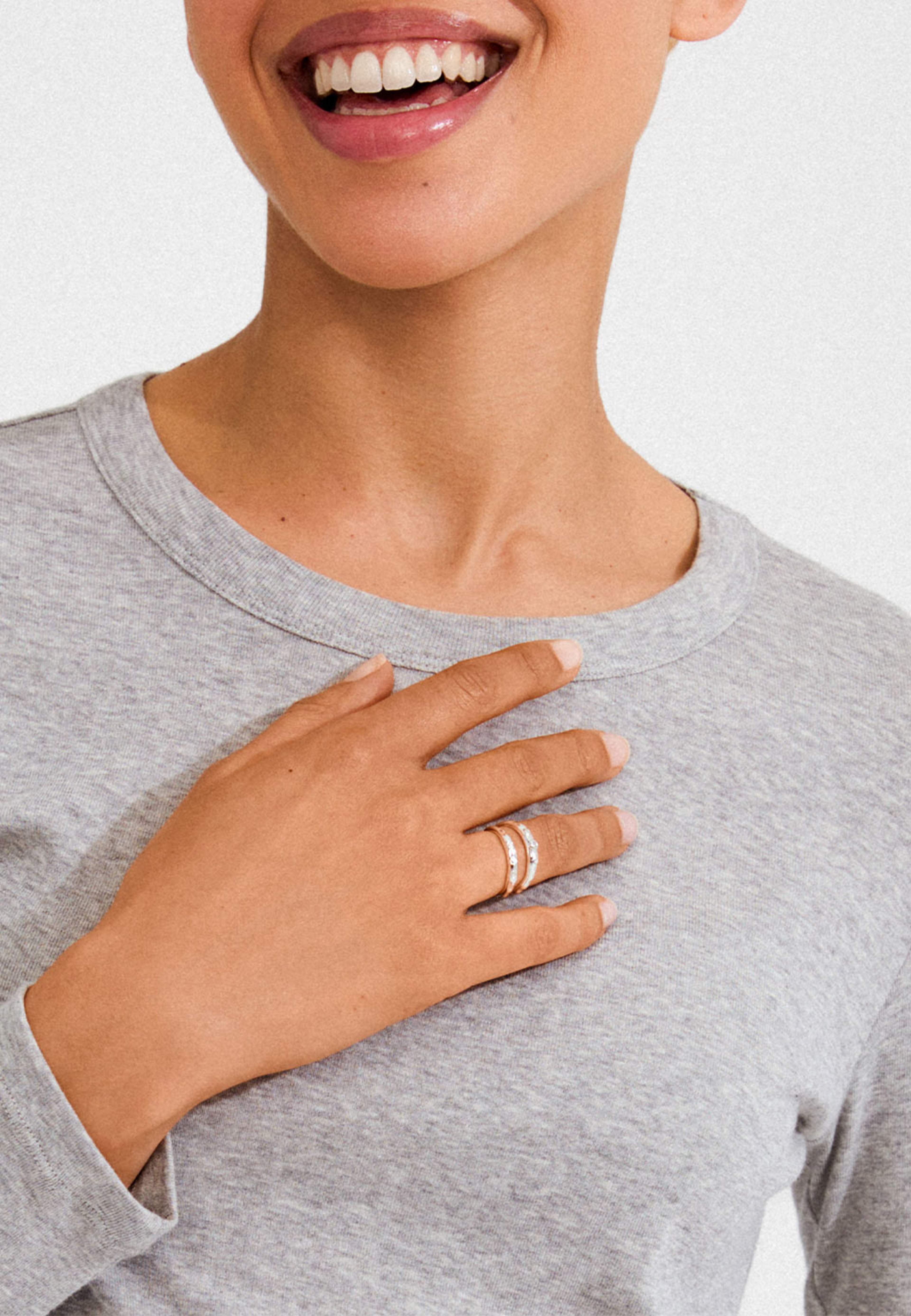 FIRE ring 2-in-1 set, silver-plated, från Pilgrim, i färgen Silver Plated. Klicka för att öppna bilden i stort format