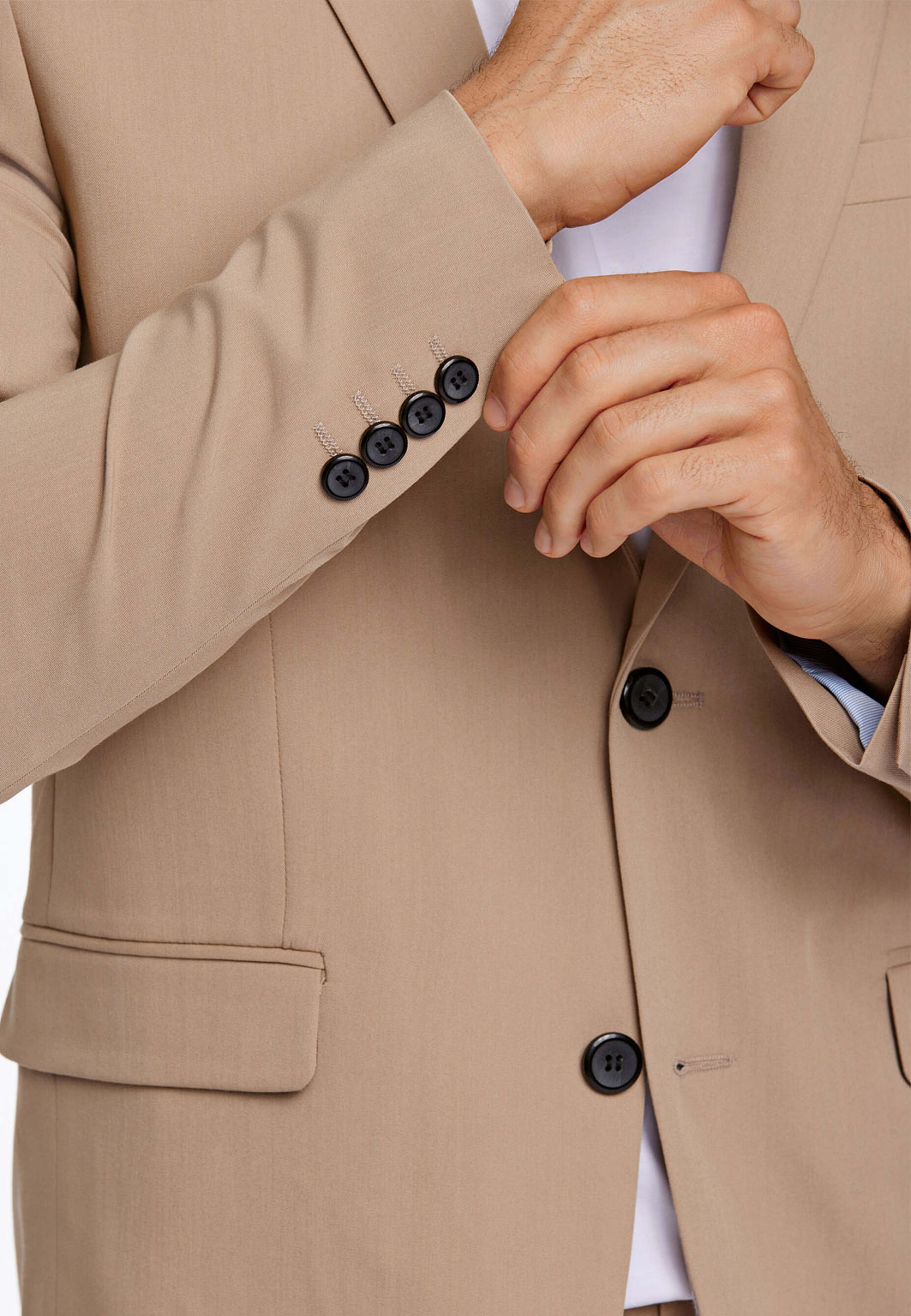 Fine twill stretch Suit, från Lindbergh, i färgen Sand. Klicka för att öppna bilden i stort format