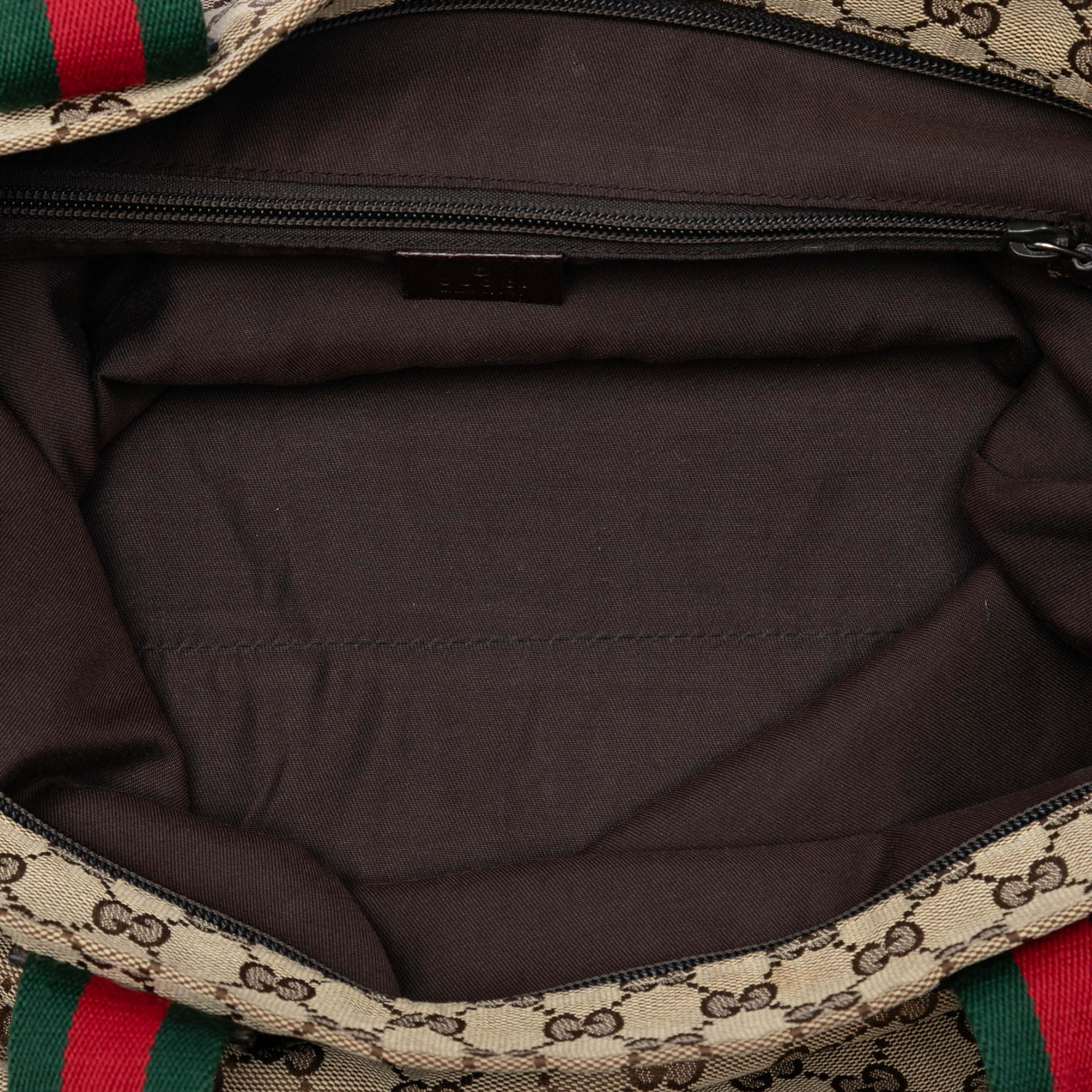 Gucci Gg Canvas Web Tote, från Luxclusif, i färgen beige. Klicka för att öppna bilden i stort format