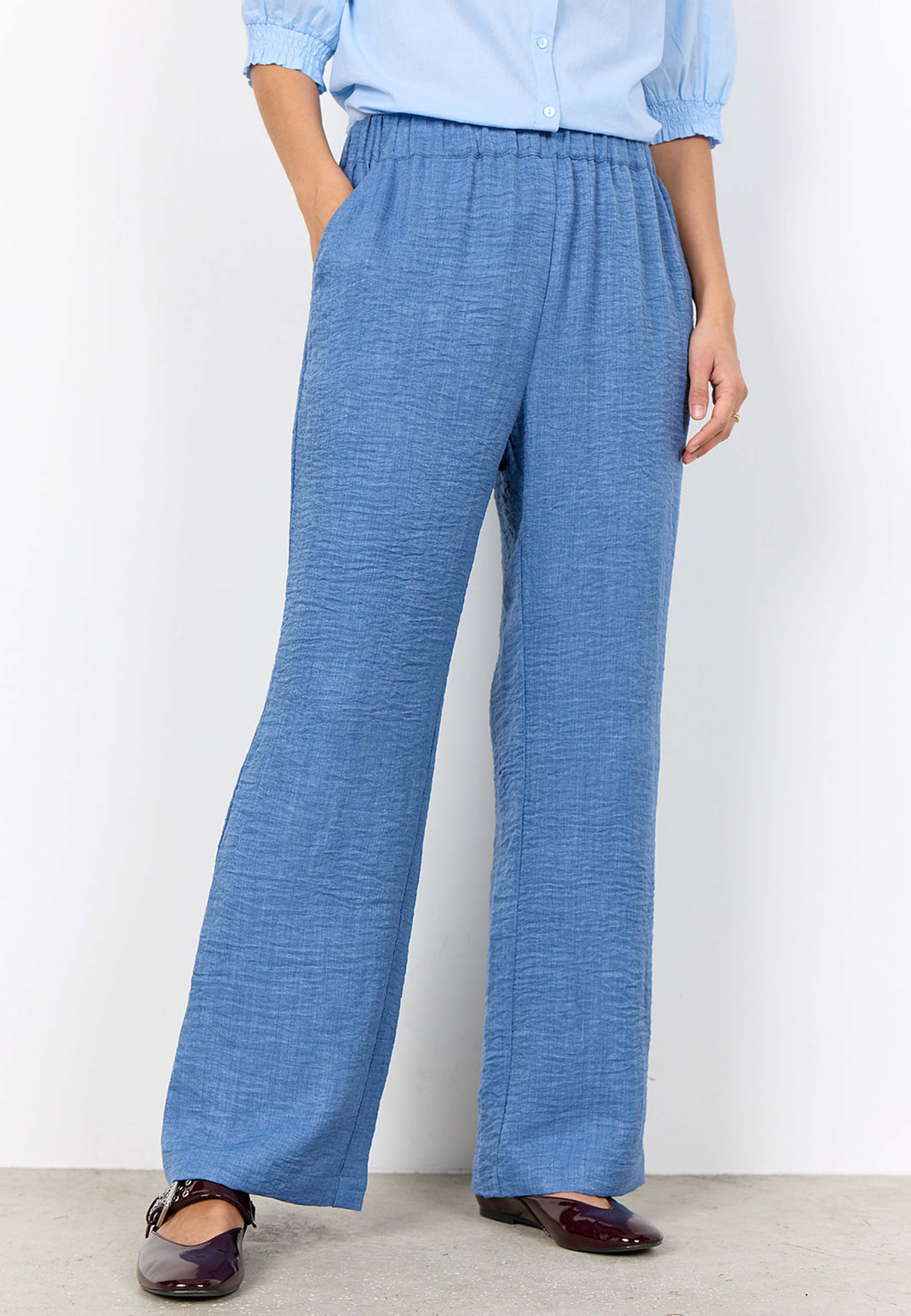 Sc-Charissa 3-C Pants, från Soyaconcept, i färgen Colony Blue. Klicka för att öppna bilden i stort format