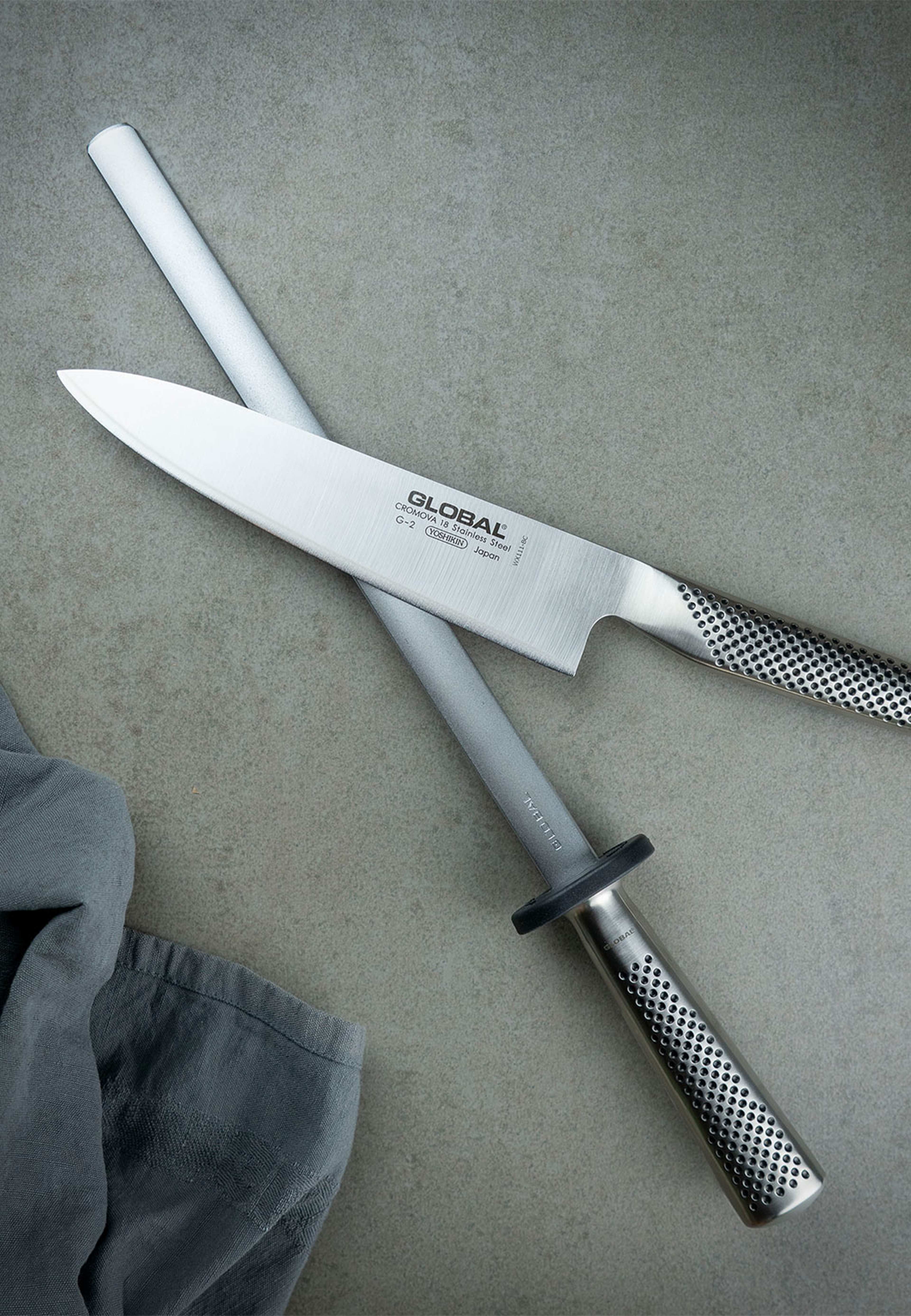 Diamantskärpstav 26 cm, från Global, i färgen Rostfri. Klicka för att öppna bilden i stort format