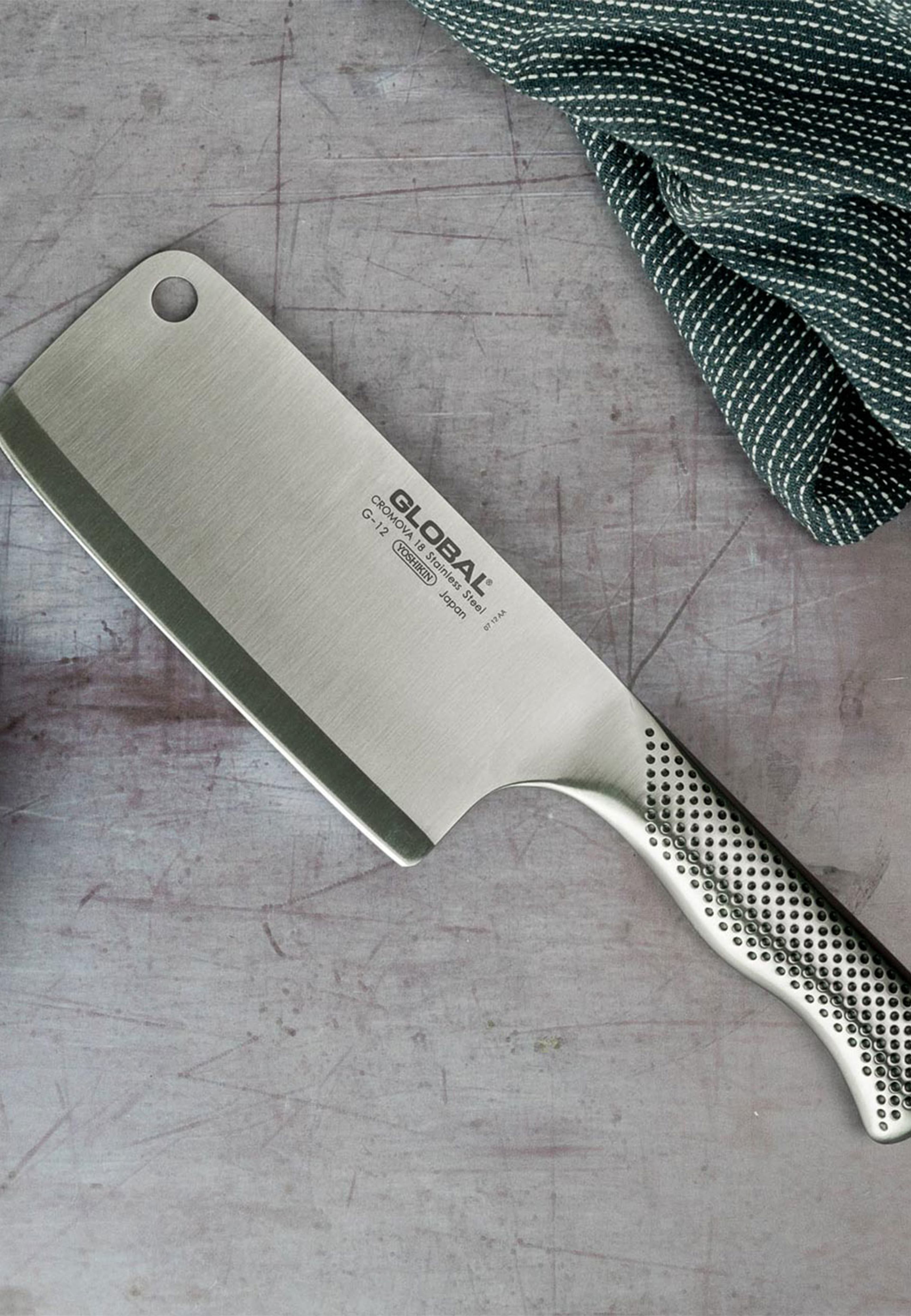 Köttyxa 16 cm, från Global, i färgen Rostfri. Klicka för att öppna bilden i stort format