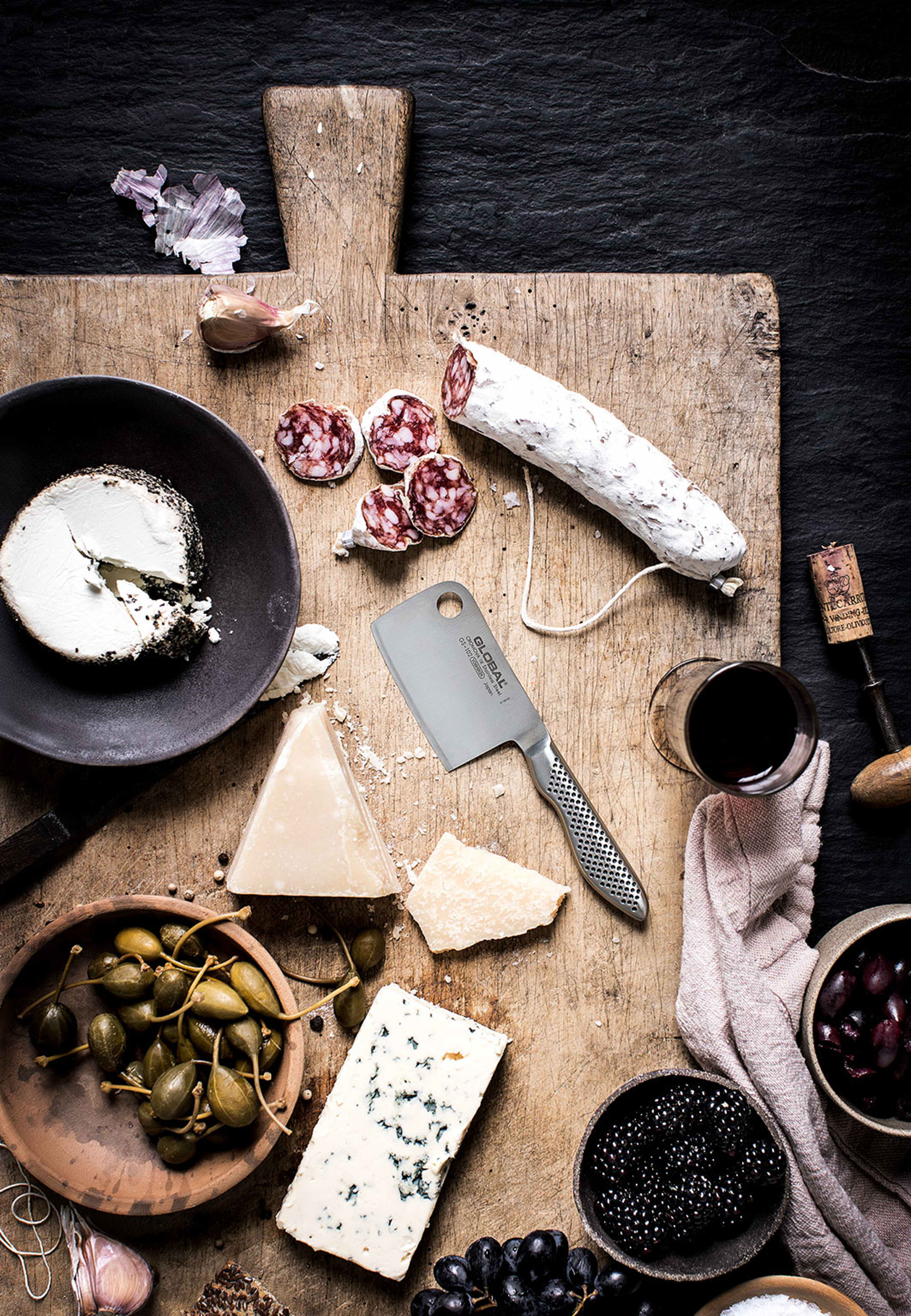 Minihacka, 8 cm, från Global, i färgen Rostfri. Klicka för att öppna bilden i stort format