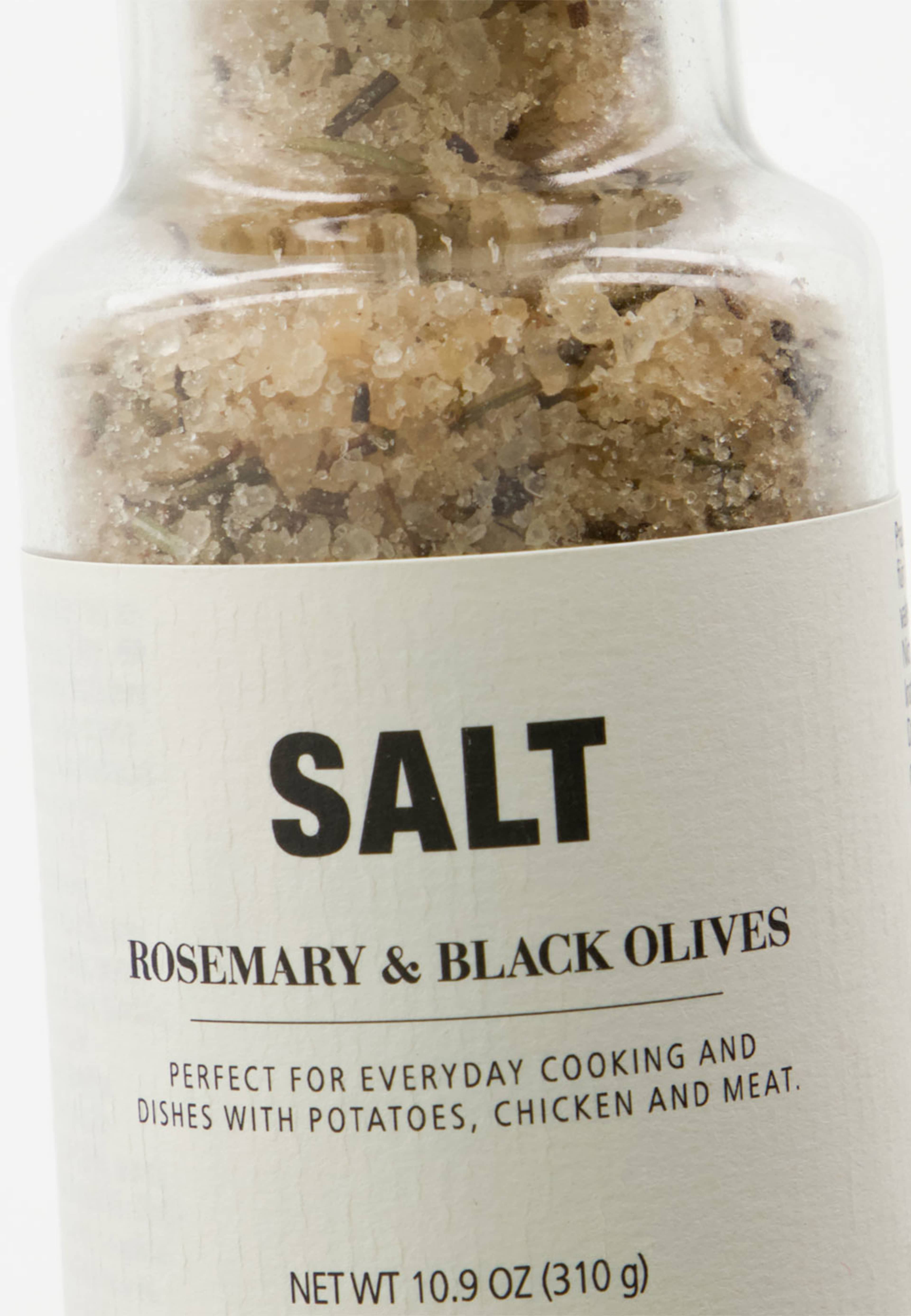 Salt Rosmarin & svarta oliver 310 g, från Nicolas Vahé, i färgen Clear. Klicka för att öppna bilden i stort format