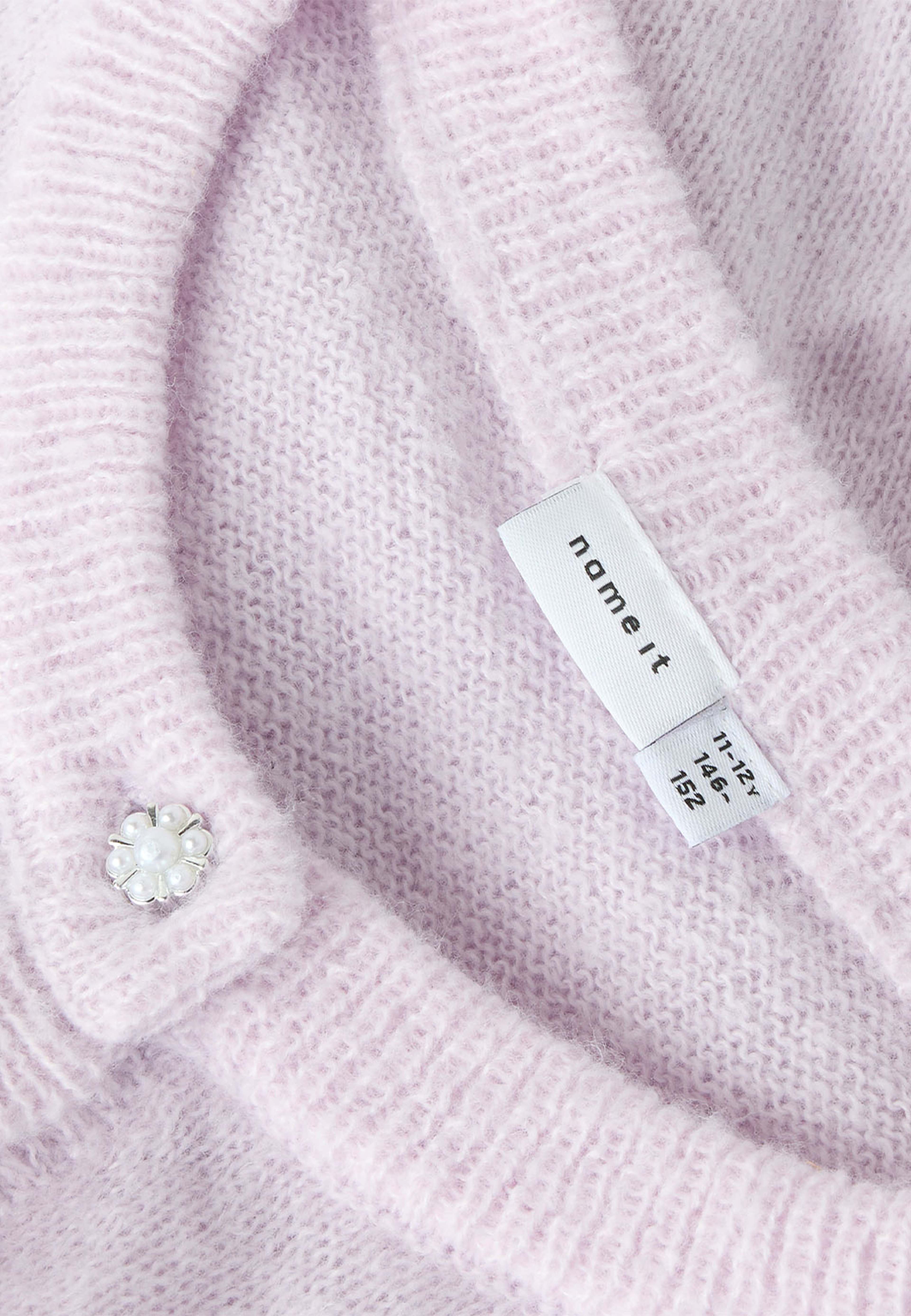 Nkfnabeth 2/4 Sl Knit Card, från Name It, i färgen Lavender Fog. Klicka för att öppna bilden i stort format