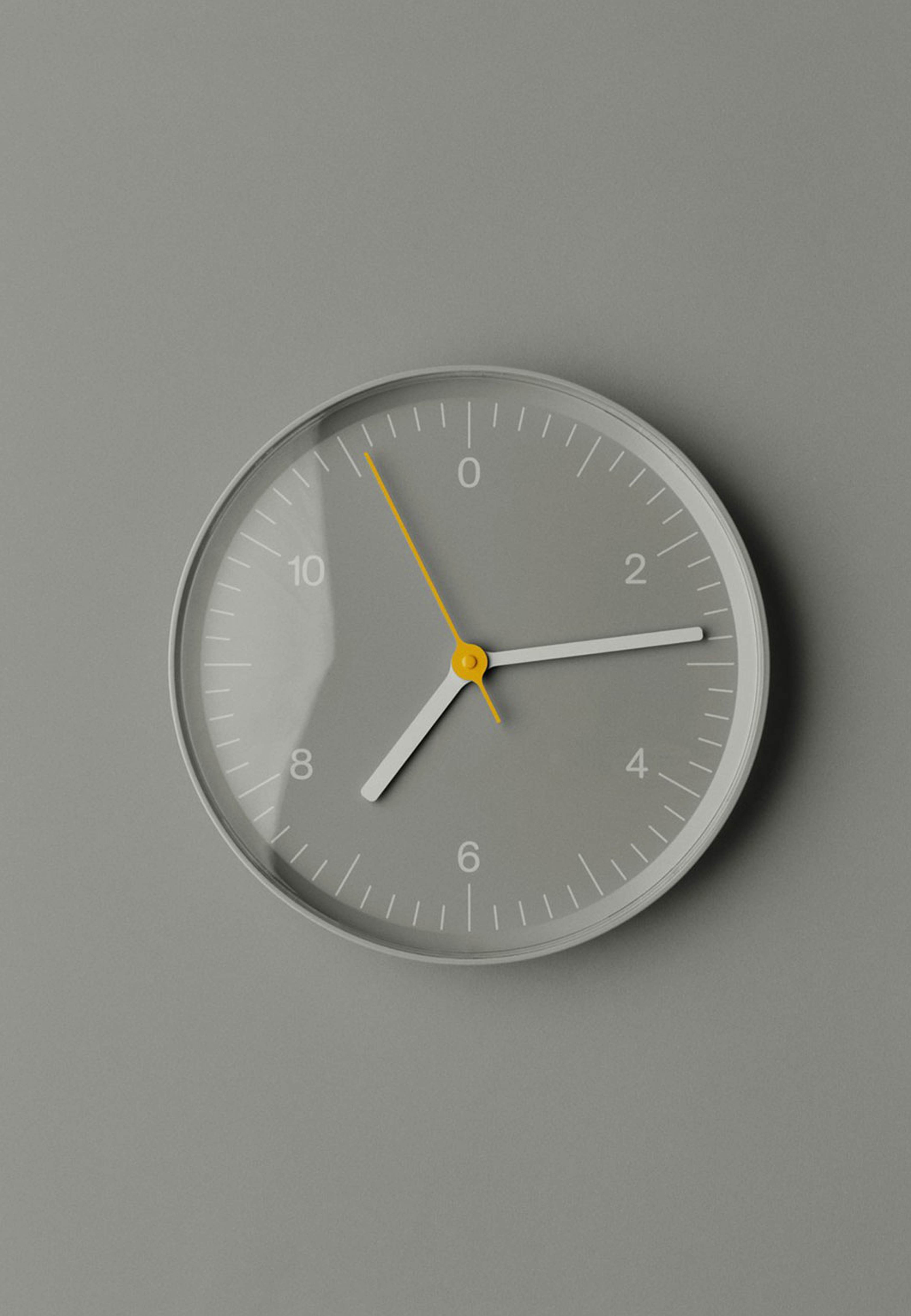 Wall Clock, från HAY, i färgen Grey. Klicka för att öppna bilden i stort format