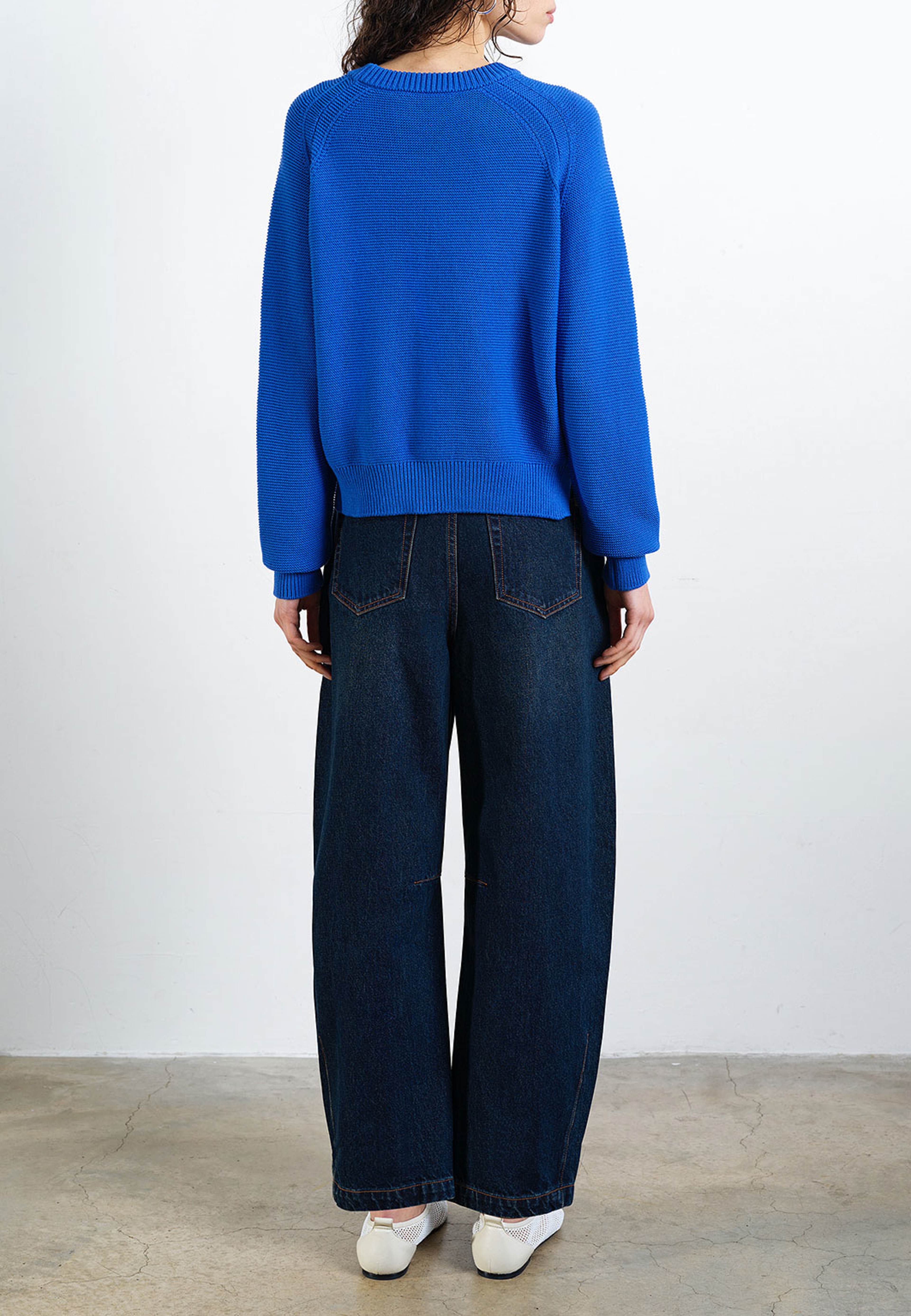 Lily Mozart Knit Long Sleeve Jumper, från French Connection, i färgen Azure Blue. Klicka för att öppna bilden i stort format