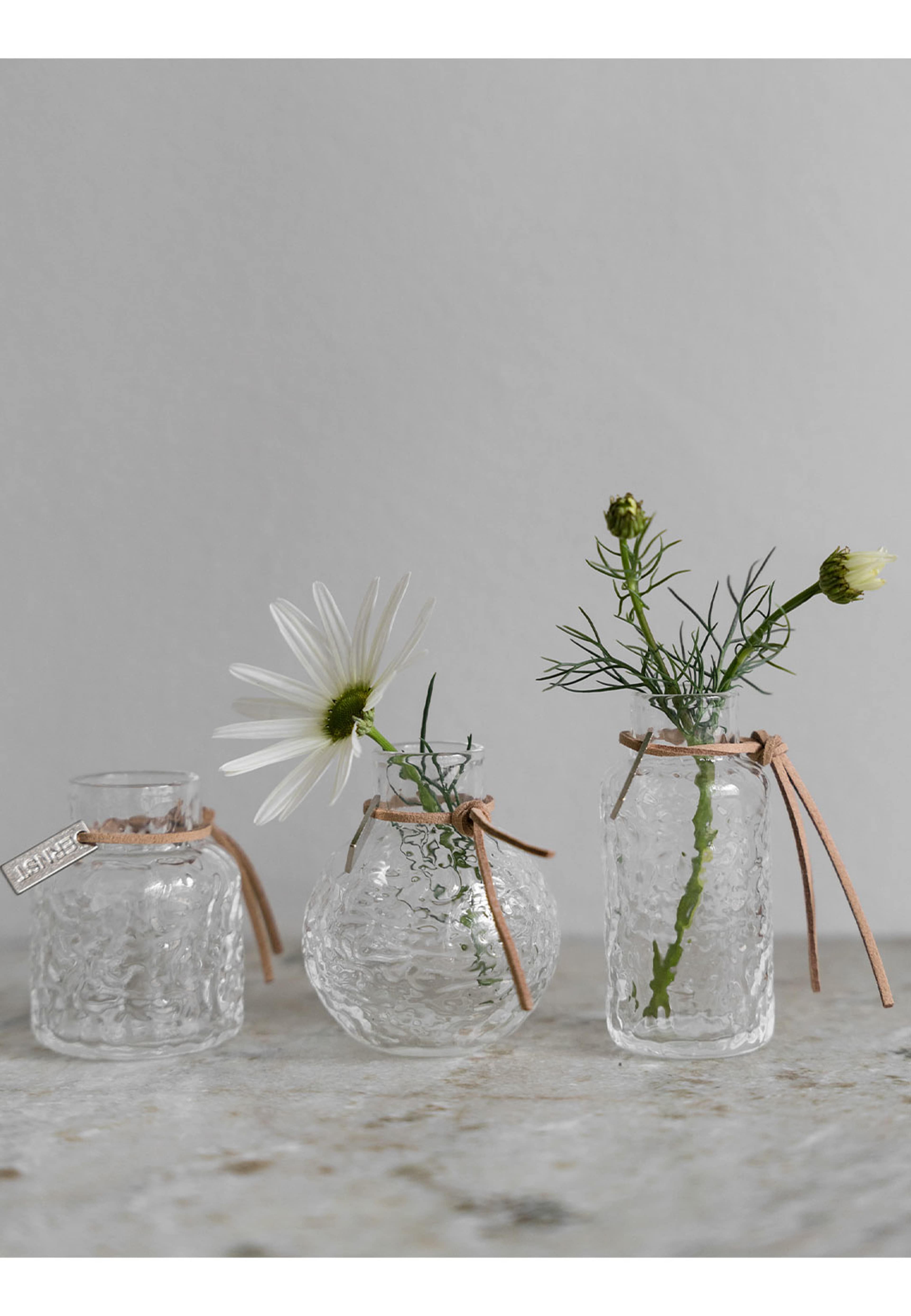 Glasvaser 3-pack, från ERNST, i färgen Klar. Klicka för att öppna bilden i stort format