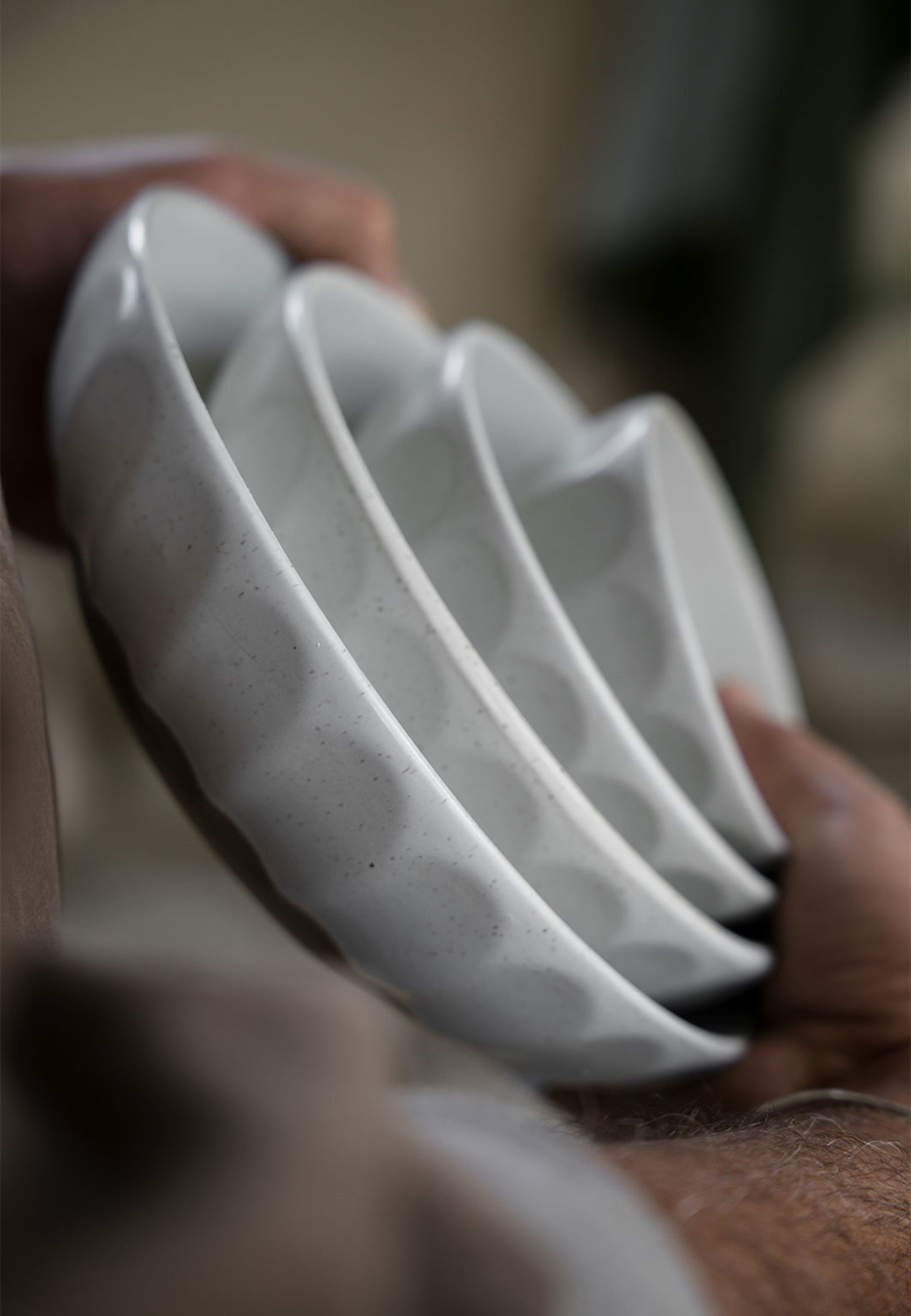 Skål stengods, från ERNST, i färgen Vit/Natur. Klicka för att öppna bilden i stort format