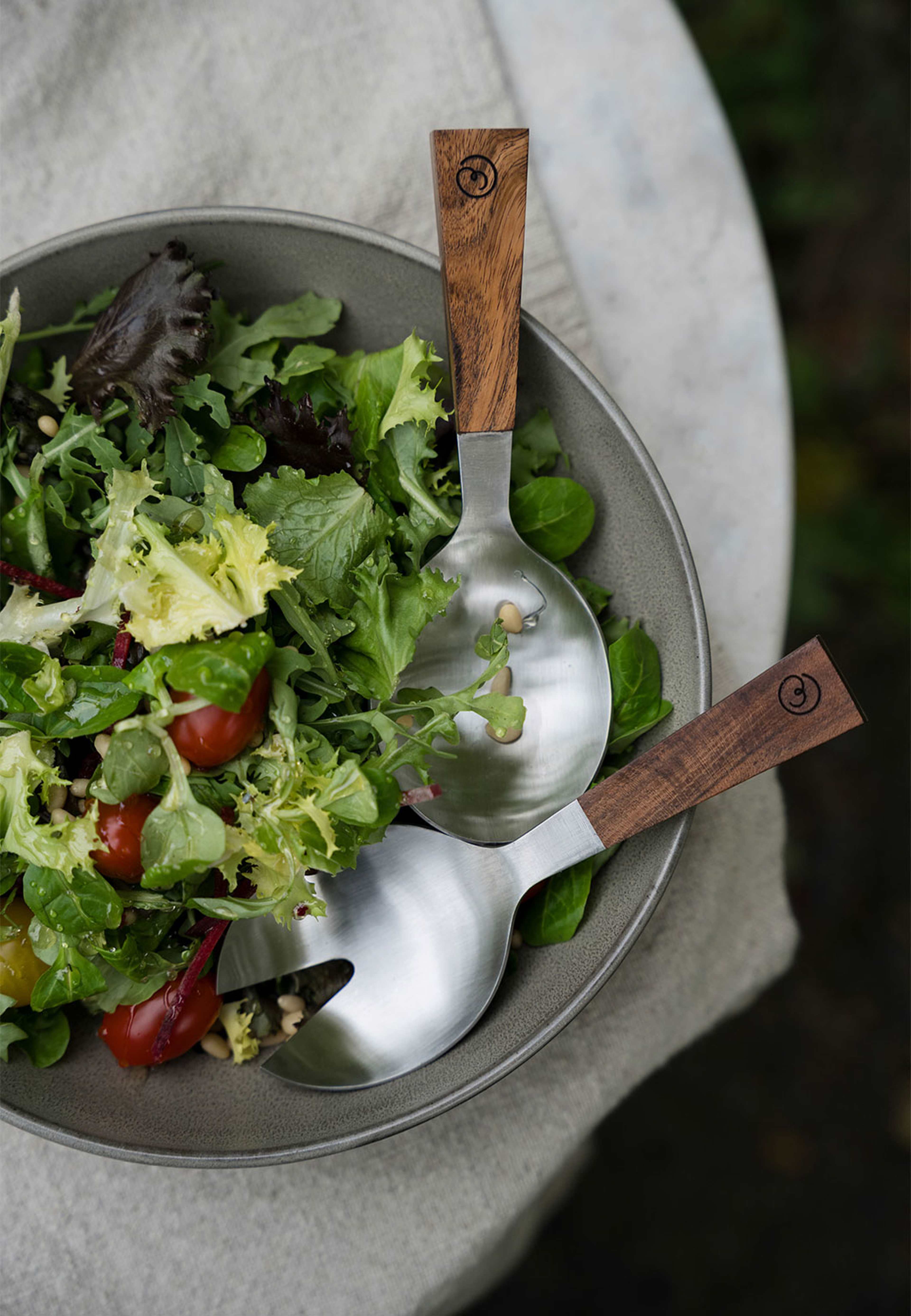 Salladsbestick, från ERNST, i färgen Natur. Klicka för att öppna bilden i stort format