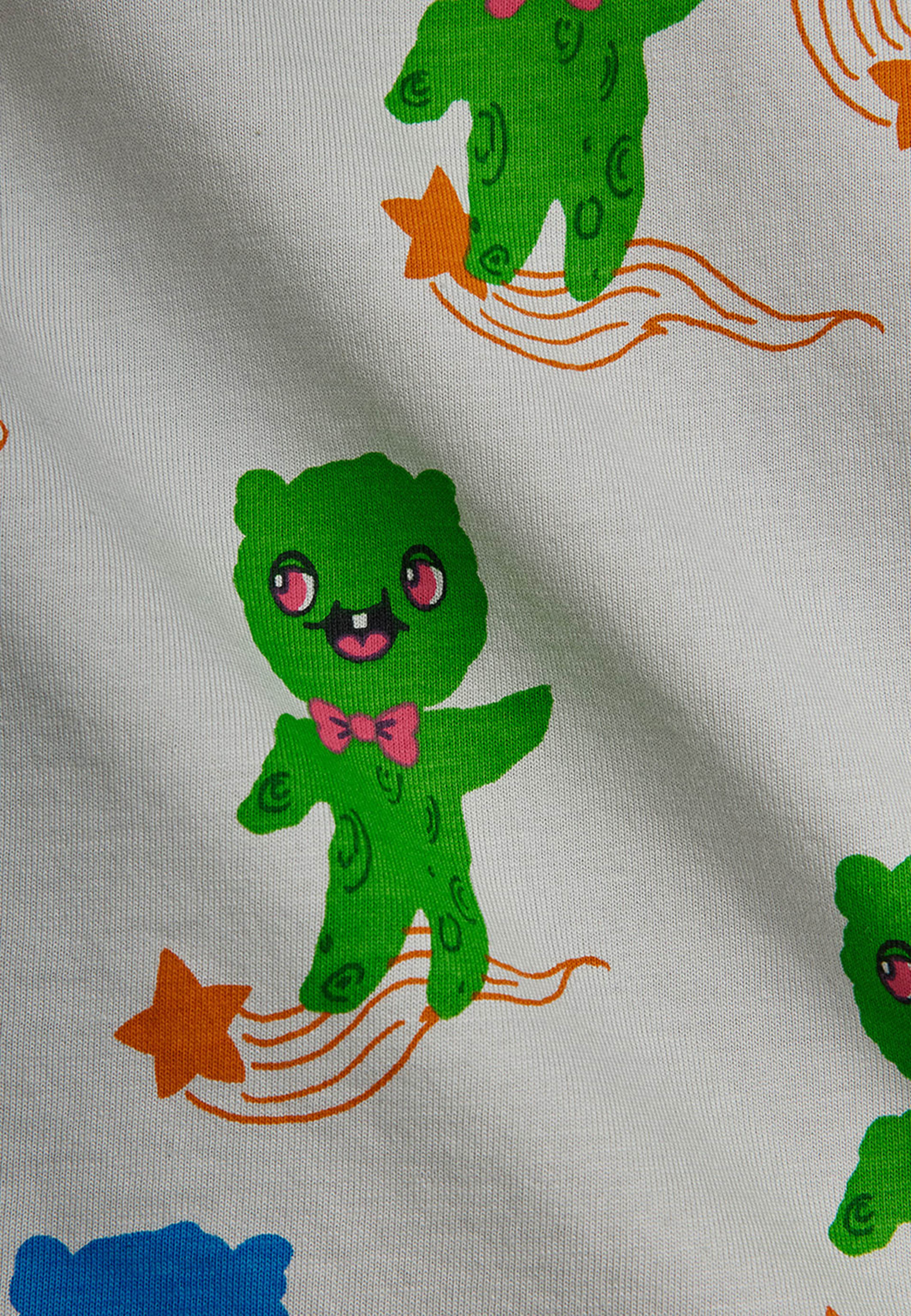 Aliens Print Långärmad T-Shirt, från Mini Rodini, i färgen Grey. Klicka för att öppna bilden i stort format