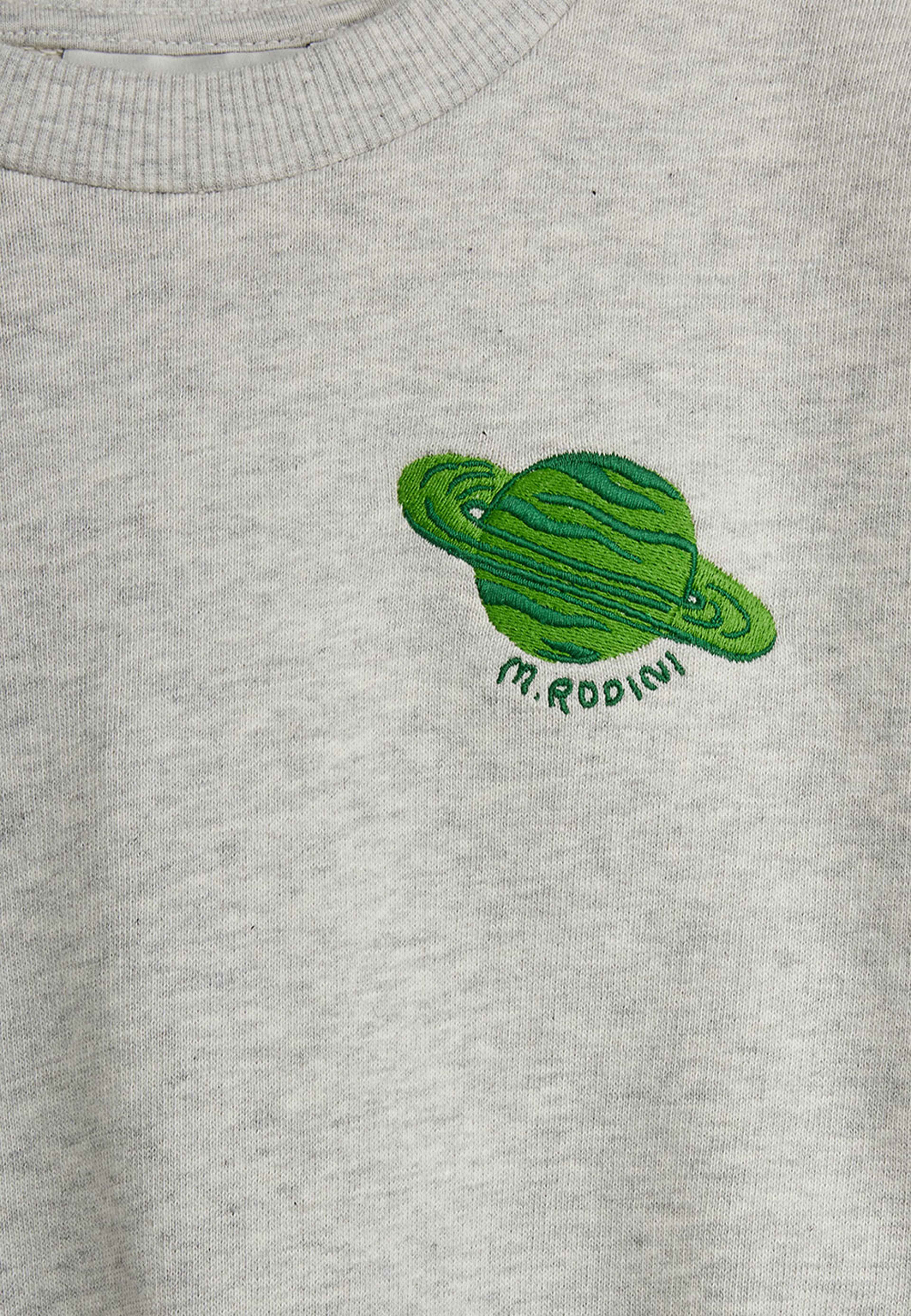 Planet Sweatshirt, från Mini Rodini, i färgen Grey Melange. Klicka för att öppna bilden i stort format