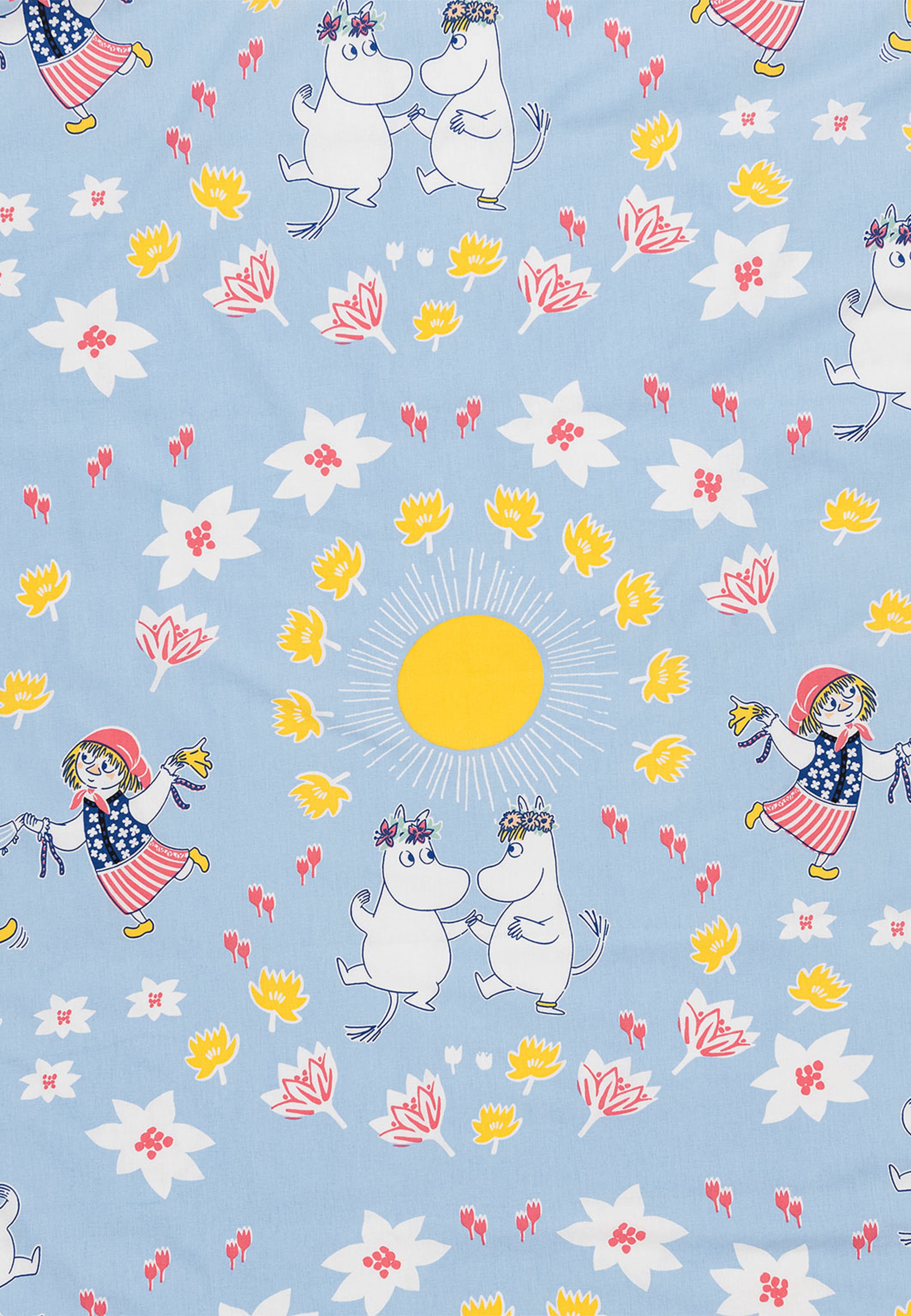 Mumin bäddset 150x210 Sommardans, från Arabia, i färgen Flerfärgad. Klicka för att öppna bilden i stort format