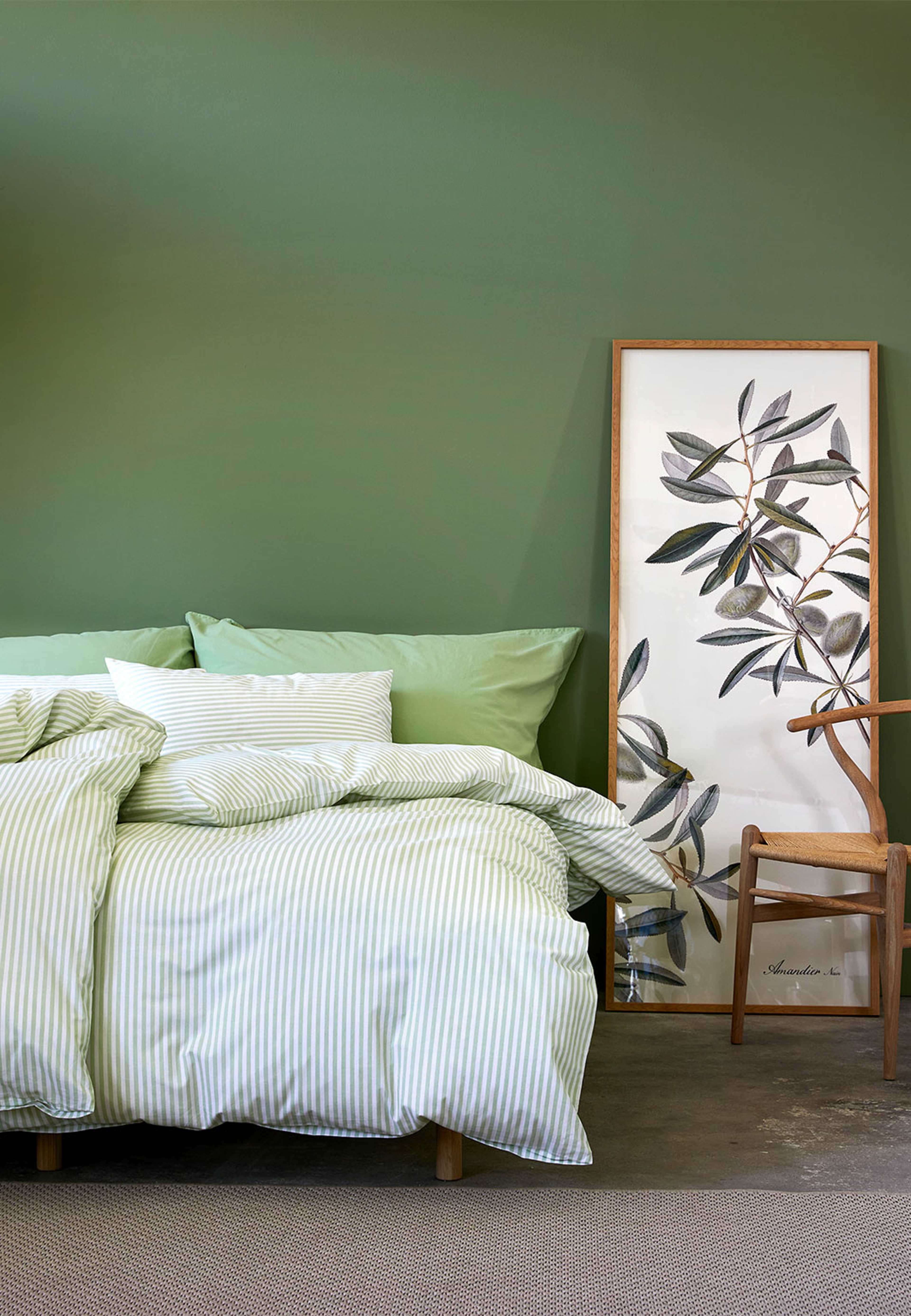 Tor bomull bäddset 150x210 cm, från Høie of Scandinavia, i färgen Vårgrön. Klicka för att öppna bilden i stort format