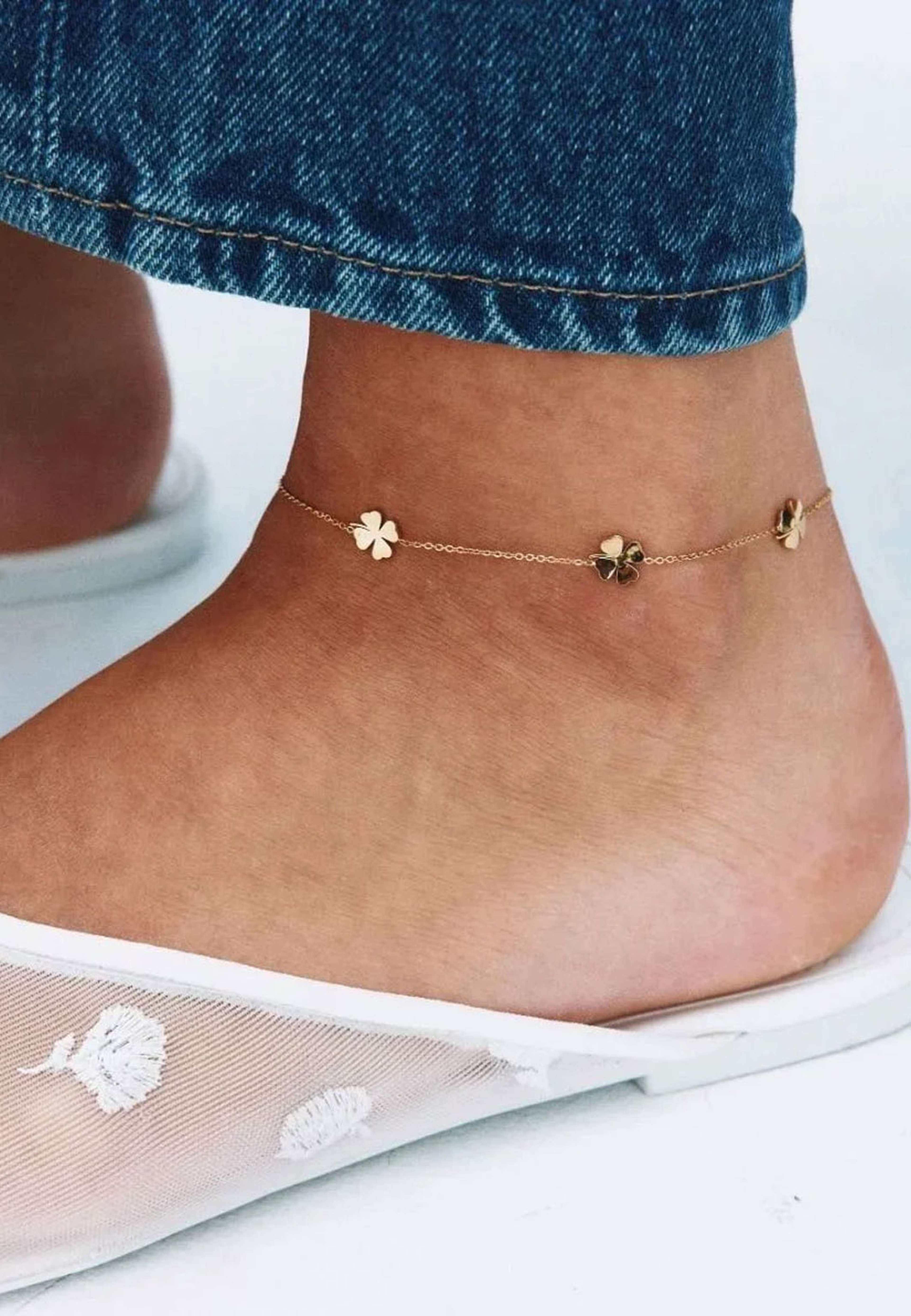 Lucky Mini Anklet Multi Silver, från Edblad, i färgen Steel. Klicka för att öppna bilden i stort format