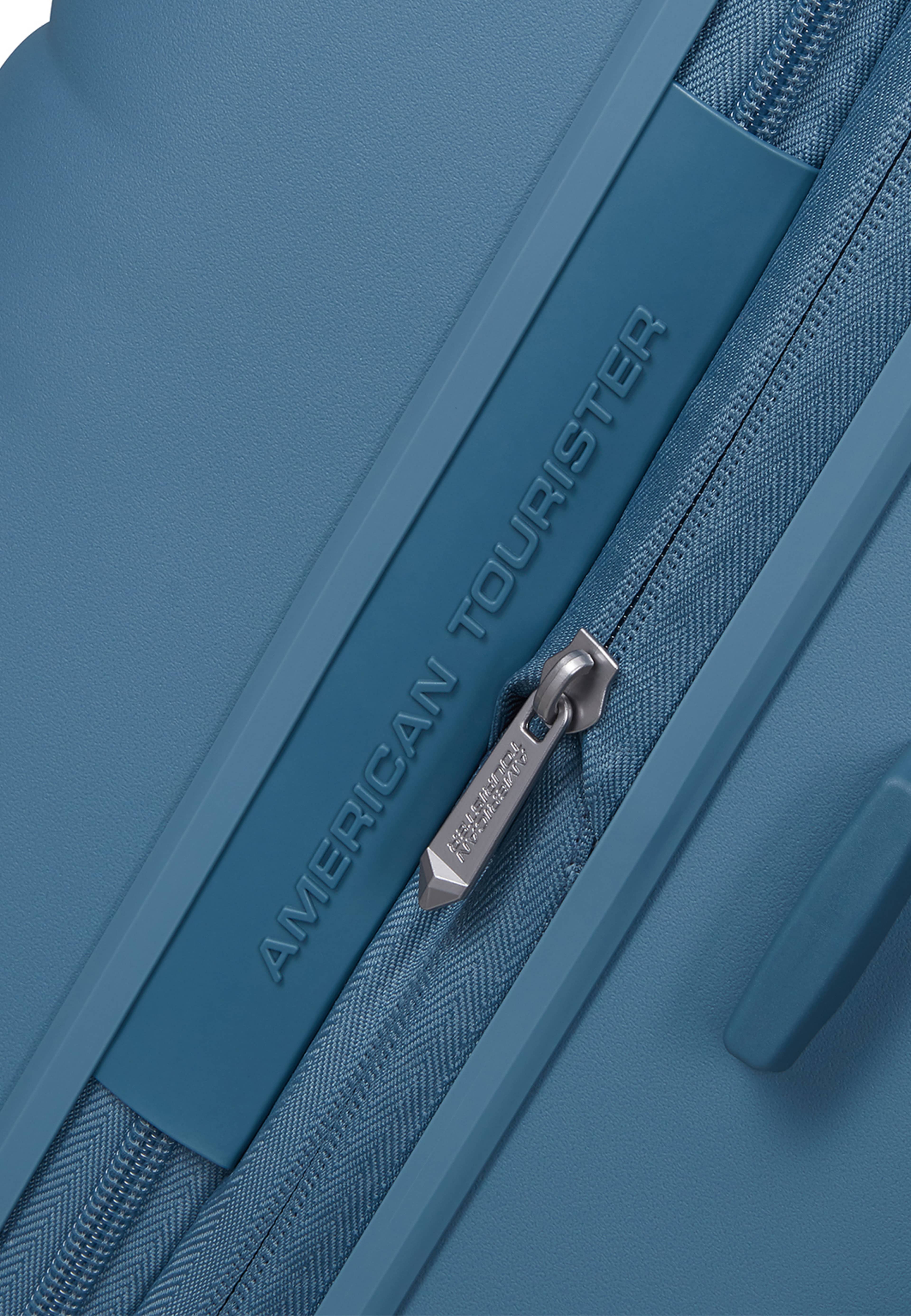 Neovibe expanderbar kabinväska, från American Tourister, i färgen Steel Blue. Klicka för att öppna bilden i stort format