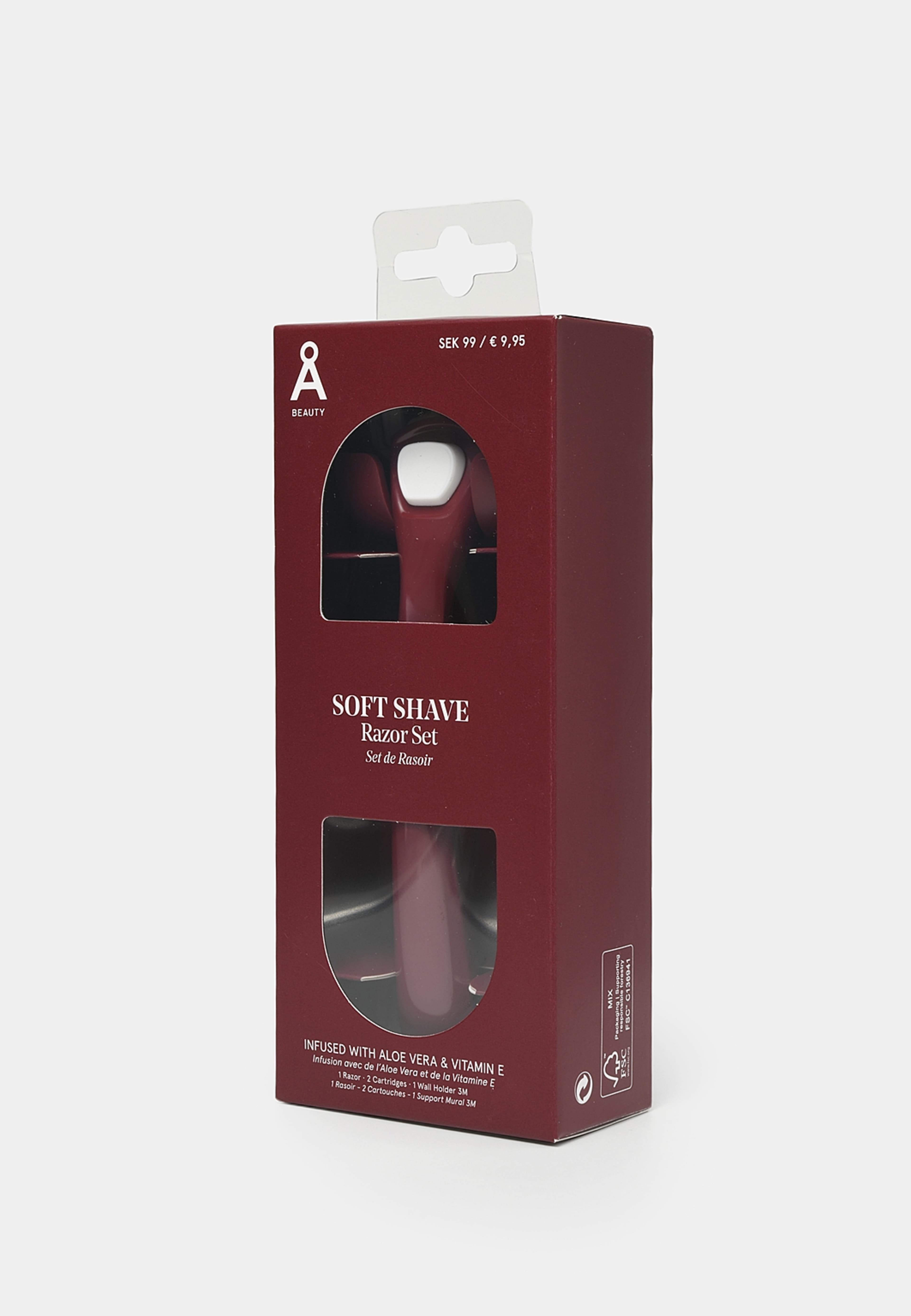 Soft Shave Razor Set, från Å BEAUTY, i färgen Dk Red. Klicka för att öppna bilden i stort format
