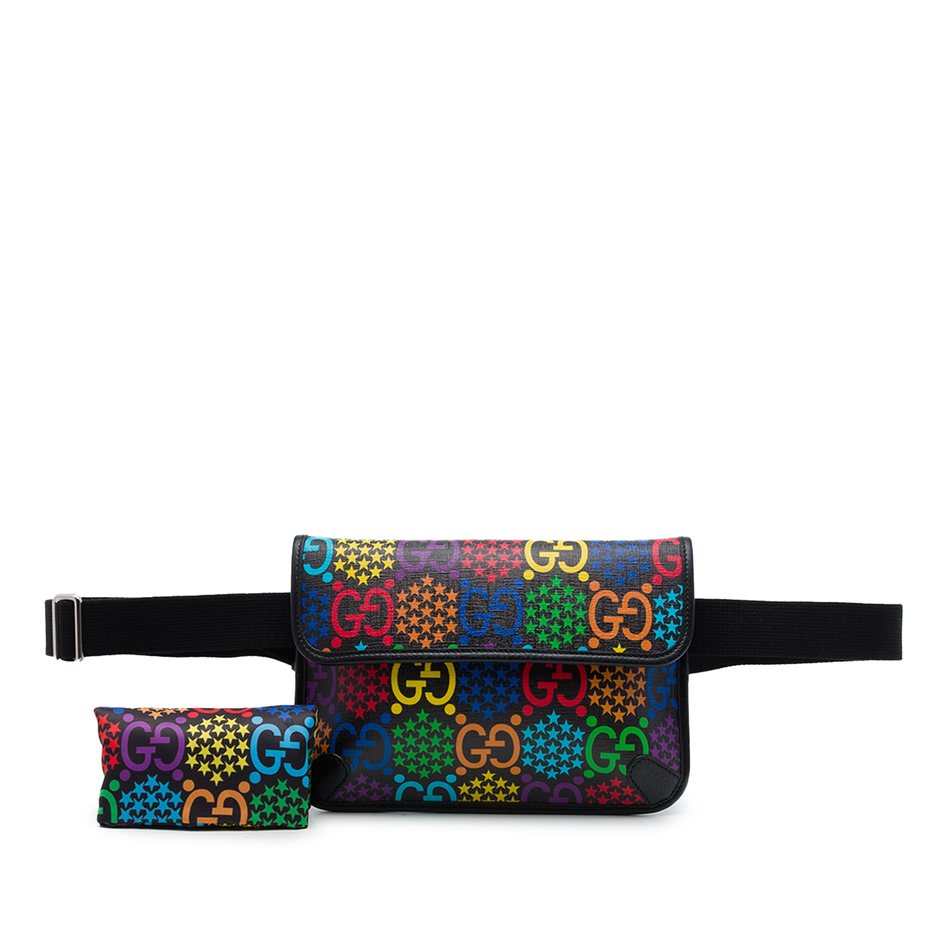 Gucci Gg Supreme Psychedelic Belt Bag, från Luxclusif, i färgen svart. Klicka för att öppna bilden i stort format